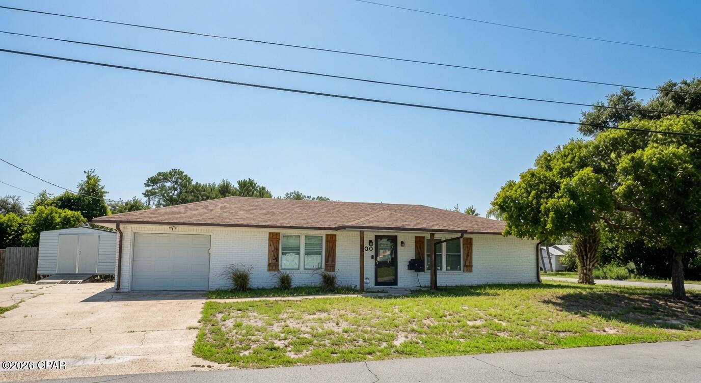 Welcome home to this fully updated brick home situated on a large corner lot in the established neighborhood of North Lagoon Heights. Major systems were upgraded in 2023, including a new HVAC system, tankless water heater, garage door, and energy-efficient windows, providing long-term comfort, efficiency, and lower utility costs. In 2021, the interior was refreshed with fresh paint, LVP flooring throughout, updated bathrooms, and a modern kitchen complete with new appliances. Outside, enjoy the large covered deck, spacious fenced yard and 16x10 outbuilding, perfect for storage, a workshop, or extra flex space.
This prime location provides easy access to shopping, dining, top-rated schools, the Naval Support Activity (NSA) Panama City, and the beautiful white-sand beaches of the Emerald Coast. Whether you're looking for a primary residence, second home, or investment property, this turnkey home checks every box.