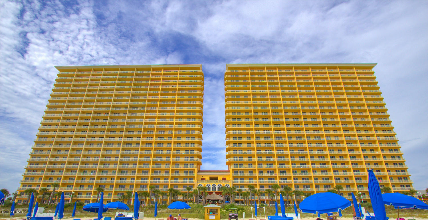 Tile and hardwood flooring throughout, NO CARPET! Fully Furnished Turnkey rental unit with established rental history. This Gulf front unit boasts Two Bedrooms, two baths and a bunk room located on the 18th floor at Calypso Towers. Very well maintained rental unit. Enjoy all the amenities of Calypso Towers and extraordinary gulf views and just a few short steps from Pier Park Panama City Beaches premier restaurant and shopping destination. 2013 Gross rental income of $44,489 and 2014 Gross Rental income of $49,254.