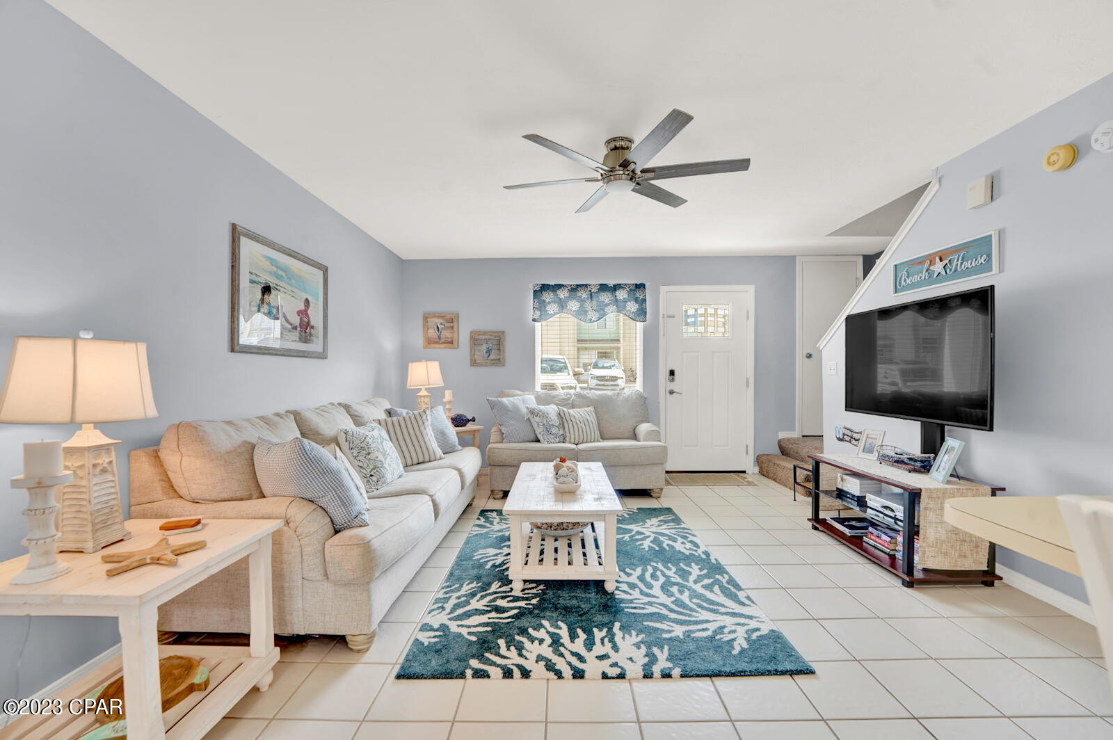 One of the nicest units at Gulf Highlands. This end unit is just a short walk or ride (in the included golf cart) to the beach! The unit has tiled floors downstairs and carpet in the bedrooms. The unit has been decorated with the nicest of furnishings. The furniture downstairs is less than a year old! This unit is a personal beach retreat, and has never been rented. The unit is PRISTINE! The master bedroom is spacious with access to a balcony! The unit was upgraded to a tankless water heater. The outside of the building has new paint. The unit is being offered turn key for rental, or personal vacation spot! You can purchase this townhome, and start renting tomorrow! Beachfront pool complex completed April 2023. All measurements are appox and should be verified if important.