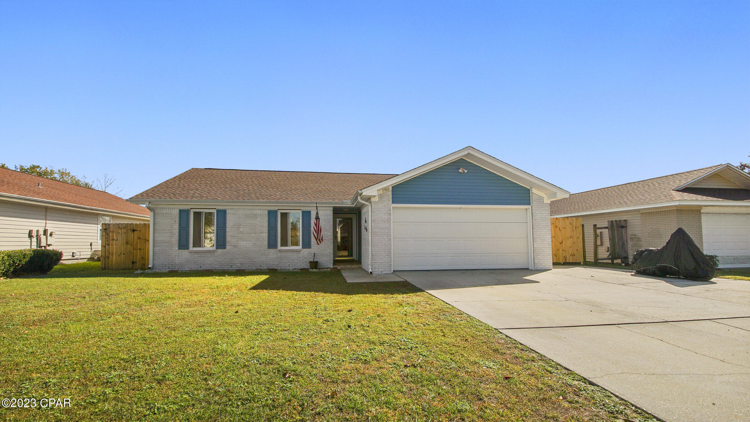 Beautiful 3 bedroom/2 bath home conveniently located near Tyndall AFB, restaurants and more! 
This home boasts beautiful curb appeal, an oversized driveway, whitewash brick, vinyl, gutters & a storm door. Inside you will find the perfect layout for entertaining with an open living room featuring a wood burning fireplace, & vaulted/beamed ceiling, flowing into the dining room/kitchen which offers granite, built in pantry, tile flooring & stainless appliances. The master bedroom has tile flooring, en suite & a wrap around closet. There is a large bonus room off the kitchen overlooking the backyard. The backyard features a shed/workshop and a stone fire-pit. Schedule your showing today!