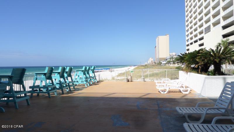 Come live on the beach (only steps to the Gulf) This unit is partly furnished just bring your linen, towels, pillows and wake up to a million dollar view each day. This unit has a partition wall for a private room from the main room. ALL utilities are paid (included the electric if you broke cost down you would be paying about $800.00 rent and $200.00 utilities). You will get one parking space on the property. Many improvements have been made to the property. With more in the making. There is a nice area for meetings, equipped with stove, refrigerator tables/chairs, exercise equipment and a beautiful view. HOA is requiring security checks. NO PETS (renters) per HOA