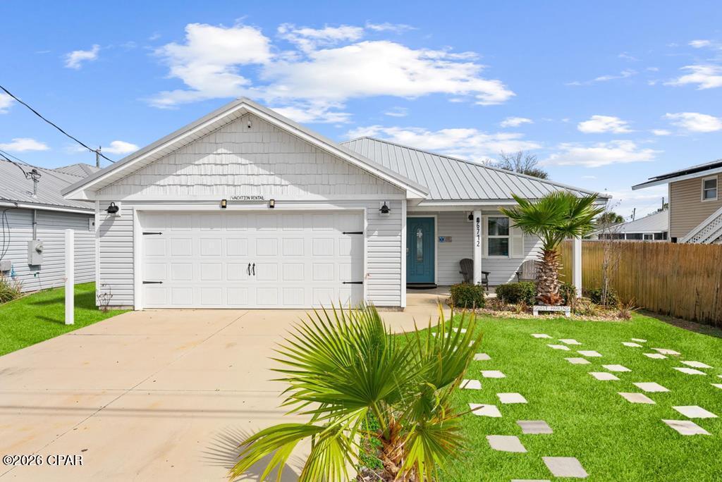 Built in 2017 and located just 3 blocks from the sugar-white sands of Beach Access 12, this 3 bedroom, 2 bath beach home offers the ideal blend of comfort, convenience, and coastal  lifestyle. 

Just mere moments walking or golf cart  with ease to the beach and Safari Boat Ramp, this location is perfect for those who love life on the water.

The owner has meticulously maintained this property inside and out, creating a move-in-ready opportunity for the next owner. Inside, you'll find a functional floor plan with comfortable living spaces, and the home can be sold furnished if desired for added convenience.

Step outside to enjoy a large, very private fenced backyard featuring a pergola--perfect for relaxing after a beach day, entertaining guests, or enjoying quiet evenings outdoors.

The double garage provides ideal space for a boat, golf cart, beach gear, or extra storage, while the oversized parking area is large enough to accommodate up to eight vehicles with ease. Best of all, this home has no HOA fees.

Whether you're searching for a full-time residence, second home, or investment property with rental flexibility, this owner-used property has also utilized short-term rentals to help offset expenses. A well-kept beach home with privacy, parking, and prime location this close to the Gulf is a rare find.