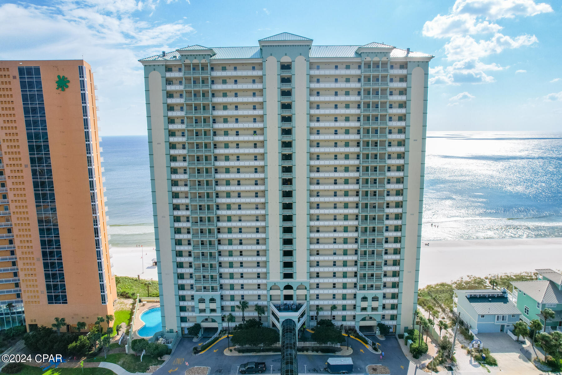 Welcome to your perfect beach getaway! Celadon Beach Resort is a well-managed association with solid financials, completed structural integrity study and strong leadership, offering confidence and peace of mind for owners and investors alike.

This beautifully updated 1-bedroom, 2-bathroom condo with hall bunks and a pullout sofa offers a comfortable, stylish retreat directly on the sugar-white sands of Panama City Beach. Never used as a short-term rental, this well-cared-for unit presents in exceptional condition and offers a rare opportunity to own a truly turn-key beachfront property.

Thoughtfully upgraded with refined designer touches throughout, the condo features upgraded appliances, luxury vinyl plank flooring, and tasteful finishes that create a modern coastal feel far above the typical beach rental. Spend the day on the beach or by one of the two sparkling pools -- including one heated for year-round enjoyment -- then unwind on the large private balcony while taking in breathtaking sunset views and the relaxing sound of the waves.

With beach access and resort-style amenities, this property is ideal as a peaceful personal retreat, second home, or short-term rental investment.

Don't miss your chance to own your slice of paradise on the World's Most Beautiful Beaches!