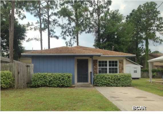 This is a cozy 2 Br/ 2 Ba home located conveniently near shopping, banking, dining and Tyndall AFB. Interior features split bedroom plan, skylights in both bathrooms bring in lots of natural light without sacrificing privacy, granite countertops in the kitchen, new carpet in living area and bedrooms and a coat of fresh paint. Exterior features a patio and a storage building. Age, Square Footage, and room sizes approx., if important please verify.