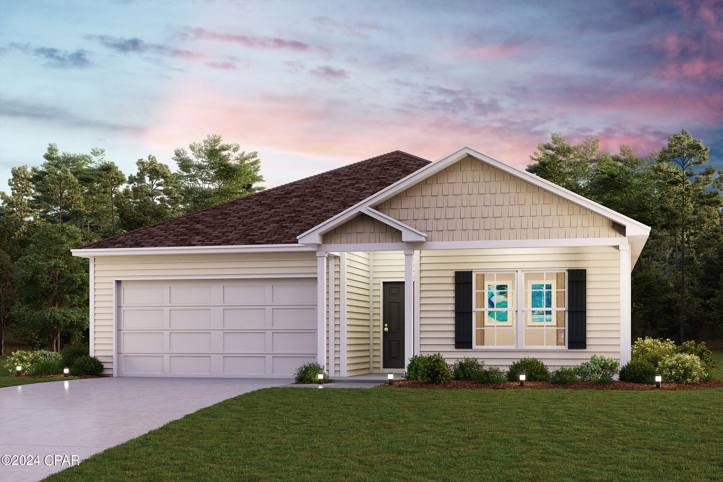 Discover Your Dream Home in the Clear Lake Estates Community! The Roanoke Plan offers a seamless open-concept design that integrates Living, Dining, and Kitchen areas--perfect for hosting guests or relaxing in comfort. Enjoy energy-efficient Low-E insulated windows throughout. The gourmet Kitchen boasts beautiful cabinetry, quartz countertops, and Stainless Steel Appliances. Retreat to the tranquil primary suite featuring dual vanity sinks and a spacious walk-in closet. Three additional bedrooms, a stylish secondary bathroom, and a charming patio complete this exceptional home.  Energy-efficient features like Low E insulated dual pane windows and a one-year limited home warranty ensure peace of mind.
