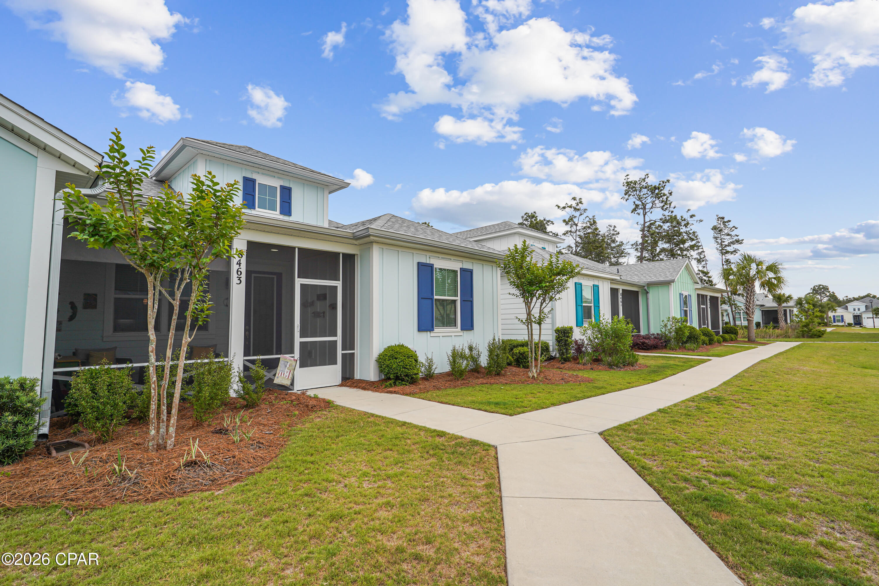 Welcome to your coastal retreat in Latitude Margaritaville Watersound! This beautifully upgraded Camellia Cottage Fully furnished including the golf-cart located in sought-after close-in Phase 3, offers the perfect blend of style, comfort, and low-maintenance living just minutes from all of the community's world-class amenities. The open-concept floorplan is light and bright, featuring a cathedral ceiling in the great room, Revwood by Mohawk laminate flooring throughout the main living areas, upgraded Beams in the family room and designer recessed lighting in all rooms.  The gourmet kitchen is a standout with Upgraded Whirlpool appliances, a quartz island, upgraded gray -colored cabinetry, upgraded pull-out shelving, sleek quartz countertops and the subway tile backsplash is great with the under-cabinet lighting--ideal for entertaining or everyday living. The bedrooms are finished with recessed lighting, while baths feature tile flooring and tiled shower for a clean, coastal look. Enjoy outdoor living year-round from the screened porch, perfect for morning coffee or evening relaxation.   The spacious laundry room includes washer and dryer, plus shelving for extra storage.   Additional highlights include: Maytag Washer & dryer included,10-year structural warranty from original build date. Cottage HOA dues include exterior maintenance, including roof replacement and exterior paint on a scheduled program, providing true lock-and-leave convenience. As a resident of Latitude Margaritaville Watersound, you'll enjoy resort-style amenities including a state-of-the-art fitness center, indoor & outdoor pools, pickleball and tennis courts, walking trails, live entertainment, restaurants, clubs, and a vibrant social calendar--all just 7 miles from the sugar-white beaches of the Emerald Coast. A new commercial area adjacent to the community will feature a Publix grocery store, shopping, dining, and more, and a brand-new hospital is currently being built just 5 miles away, adding even more convenience. Don't miss out on this cottage located in phase 3 (closest to the amenities). Come experience why so many choose to live the Latitude lifestyle--this Camellia Cottage is truly move-in ready and a must-see! Welcome to your coastal retreat in Latitude Margaritaville Watersound! This beautifully upgraded Camellia Cottage Fully furnished including the golf-cart located in sought-after close-in Phase 3, offers the perfect blend of style, comfort, and low-maintenance living just minutes from all of the community's world-class amenities. The open-concept floorplan is light and bright, featuring a cathedral ceiling in the great room, Revwood by Mohawk laminate flooring throughout the main living areas, upgraded Beams in the family room and designer recessed lighting in all rooms.  The gourmet kitchen is a standout with Upgraded Whirlpool appliances, a quartz island, upgraded gray -colored cabinetry, upgraded pull-out shelving, sleek quartz countertops and the subway tile backsplash is great with the under-cabinet lighting--ideal for entertaining or everyday living. The bedrooms are finished with recessed lighting, while baths feature tile flooring and tiled shower for a clean, coastal look. Enjoy outdoor living year-round from the screened porch, perfect for morning coffee or evening relaxation.   The spacious laundry room includes washer and dryer, plus shelving for extra storage.   Additional highlights include: Maytag Washer & dryer included,10-year structural warranty from original build date. Cottage HOA dues include exterior maintenance, including roof replacement and exterior paint on a scheduled program, providing true lock-and-leave convenience. As a resident of Latitude Margaritaville Watersound, you'll enjoy resort-style amenities including a state-of-the-art fitness center, indoor & outdoor pools, pickleball and tennis courts, walking trails, live entertainment, restaurants, clubs, and a vibrant social calendar--all just 7 miles from the sugar-white beaches of the Emerald Coast. A new commercial area adjacent to the community will feature a Publix grocery store, shopping, dining, and more, and a brand-new hospital is currently being built just 5 miles away, adding even more convenience. Don't miss out on this cottage located in phase 3 (closest to the amenities). Come experience why so many choose to live the Latitude lifestyle--this Camellia Cottage is truly move-in ready and a must-see!