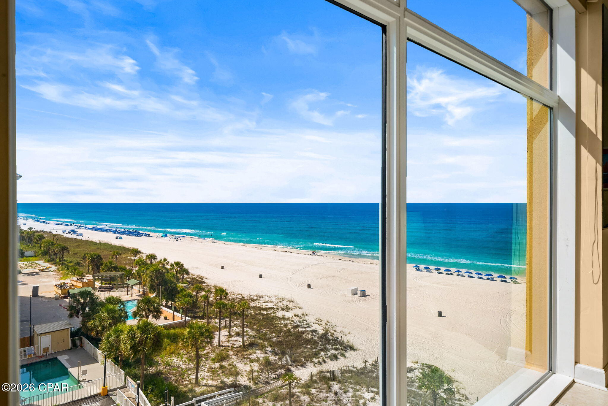 Wake up to breathtaking, unobstructed views of the sparkling emerald waters and sugar-white sands of Panama City Beach from this beautiful view positioned 3-bedroom, 2-bath condominium at Sterling Reef. Located on the highly desirable east side of the building, this second-floor unit offers a unique vantage point where it feels as though your balcony extends directly into the Gulf of America.
Unlike many units in the area, this condo has never been used as a rental and has been privately owned, offering exceptional care and pride of ownership throughout. While short-term rentals are allowed, this property presents a rare opportunity to own a pristine, never-rented by current owners and a perfect beachfront retreat or establish a premium vacation rental investment.
Perfectly situated next to MB Miller County Pier, you'll enjoy front-row seats to spectacular fireworks displays right from your private balcony. The second-floor location provides the ideal elevation for enjoying panoramic Gulf views while maintaining a close connection to the beach and water below.
Sterling Reef offers outstanding amenities, including a Gulf-front pool, fitness center, activity room, grilling areas, and direct beach access. Conveniently located near dining, shopping, entertainment, and local attractions, this condo combines an unbeatable location with stunning views and exceptional ownership history.
Opportunities like this don't come along often--don't let this one slip away!
