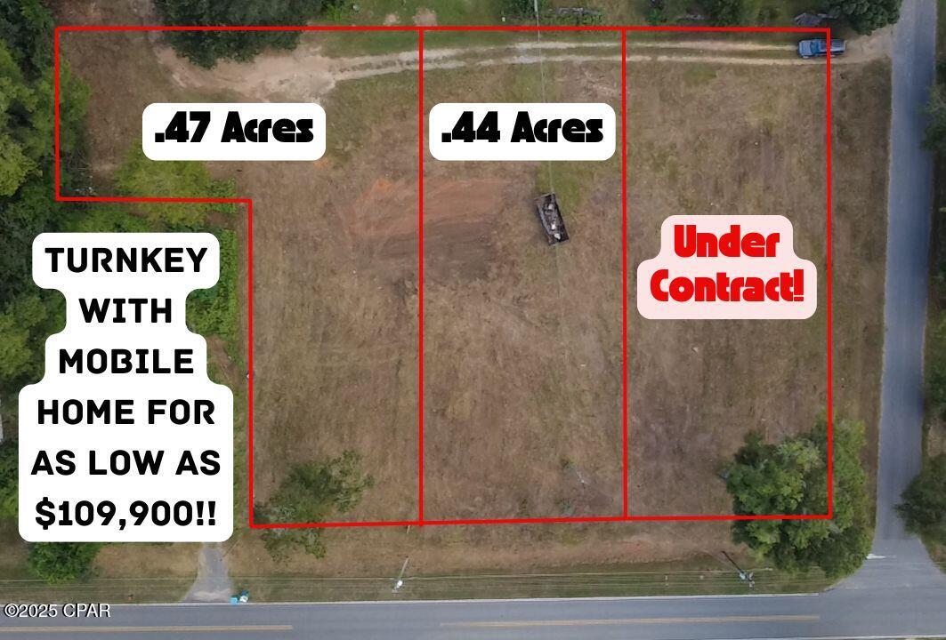 This price is for a BRAND NEW 2/2. However, you can upgrade the size of the mobile home. Make an appointment and we can show you more and get a price quote should you need the space! There are three lots available, buyer can choose which lot would suit them best. Better hurry, they are sure to go fast. Price includes 2/2 mobile home, delivered, set up and porches. Front porch to be a nice 4 x 4 all wood! ALL MEASUREMENTS ARE ESTIMATED Lots will be taken out of mother parcel to equal .44 acres MOL. Sizes of lots can be seen in pictures.