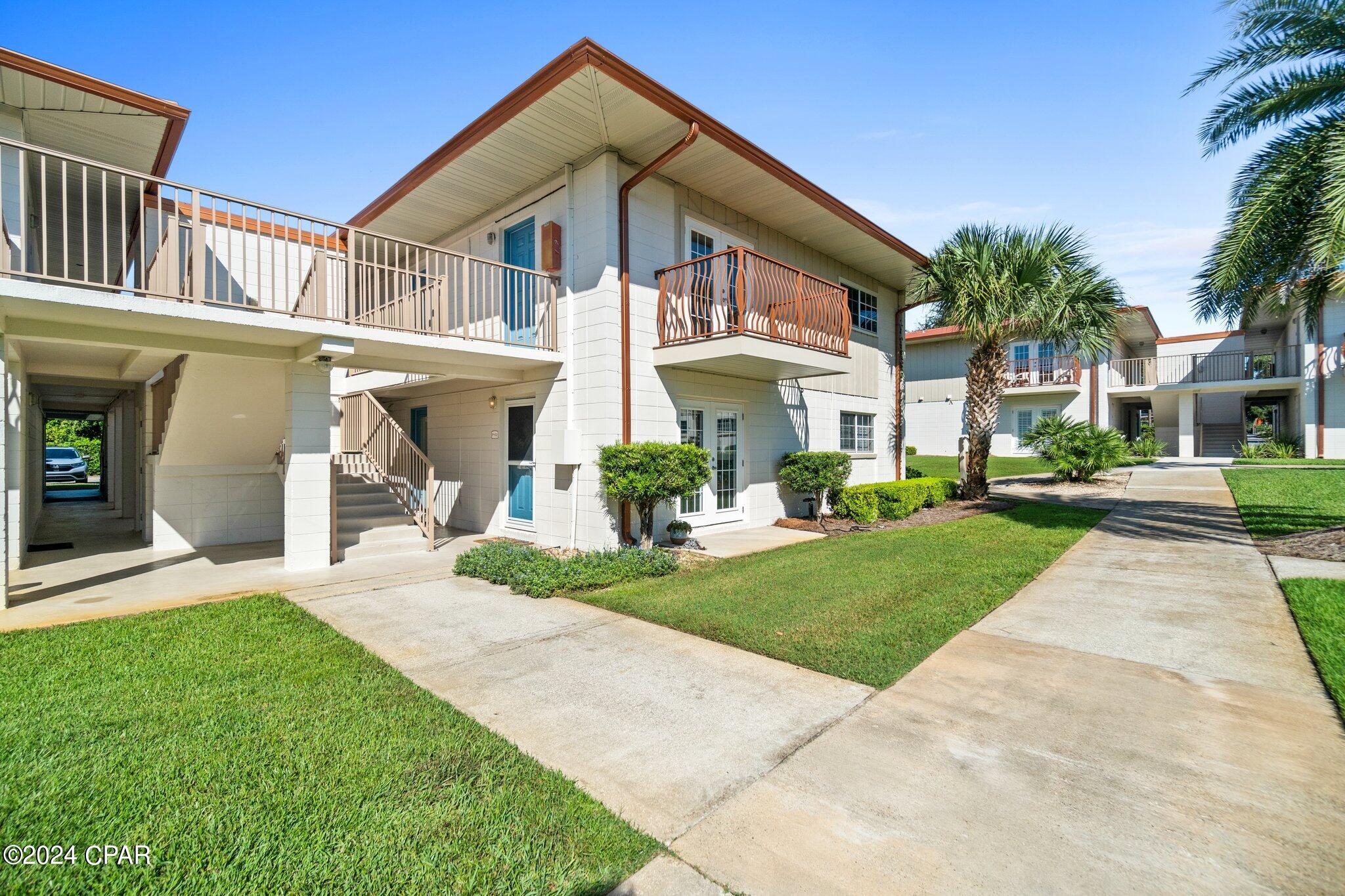 MUST SEE!!  REMODELED 3 bedroom condo in a highly desirable Waterfront community in Historic St. Andrews!  The interior has been freshly painted and updated with new kitchen cabinets and countertops, both bathrooms have new vanities, sinks & tilework while vinyl plank flooring has been installed throughout.  This spacious, 2nd floor condo is nestled in a quiet corner of Landmark with courtyard views and is conveniently located near the North pool.  Check out this property today... It's PRICED TO SELL and seller is Motivated! All measurements are approximate.