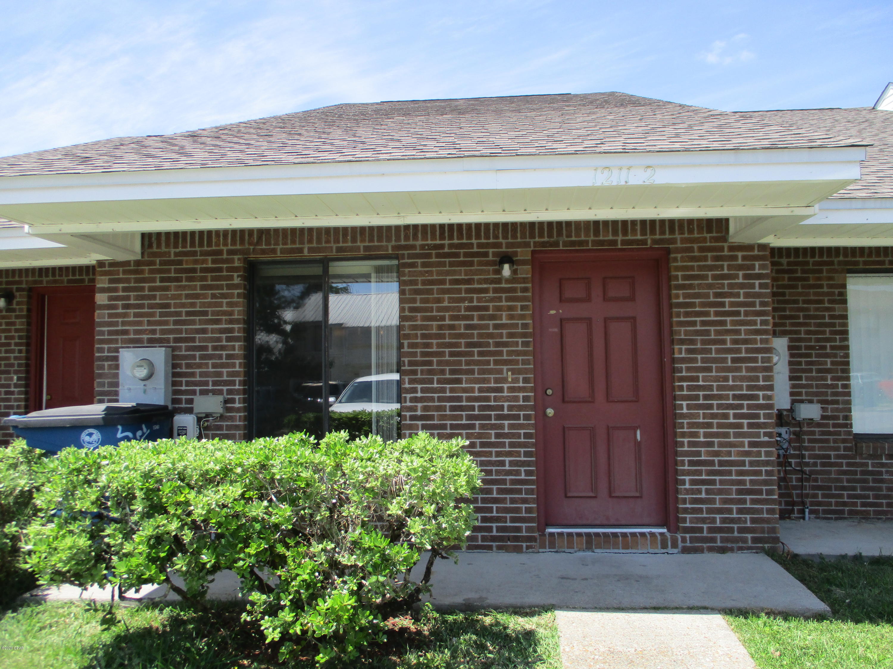 Age, sq.ftge, and room sizes are approximate.  Centrally located to St. Andrews, close to 23rd & 15th Streets shopping and activities.  Covered patio off master bedroom, and locked outside storage.  One bdrm, one bath downstairs, one bdrm, one bath upstairs.  

NO PETS- non-negotiable.  $80 application fee.