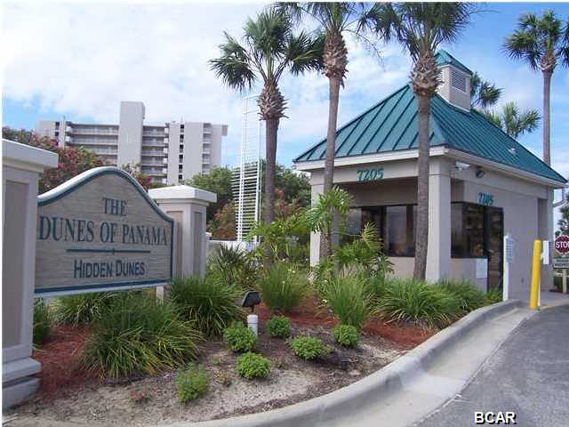 Amazing Gulf Front View. You can see Sunrise and Sunsets. ''A'' Building is getting a new look, New Roof, Windows, Doors, Carpet/tile on Walkways. This Beautiful 2BR/2BA comes Fully Furnished and Ready to rent or great beach get-a-way. Fully Equipped Kitchen overlooks the dining area complete with a breakfast bar and the living room leading to balcony overlooking Beautiful Gulf of Mexico. Master Bedroom with great Gulf Front View and Balcony access. Dunes of Panama, As one of Panama City Beach's premier properties, this complex sits on 1500 feet of our famous sugary white sand on the Gulf-of-Mexico. Features a wonderful resort lifestyle with three pools (1 heated), tennis courts, shuffleboard, community room, exercise room and on-site sandwich shop. All dimensions are approx.