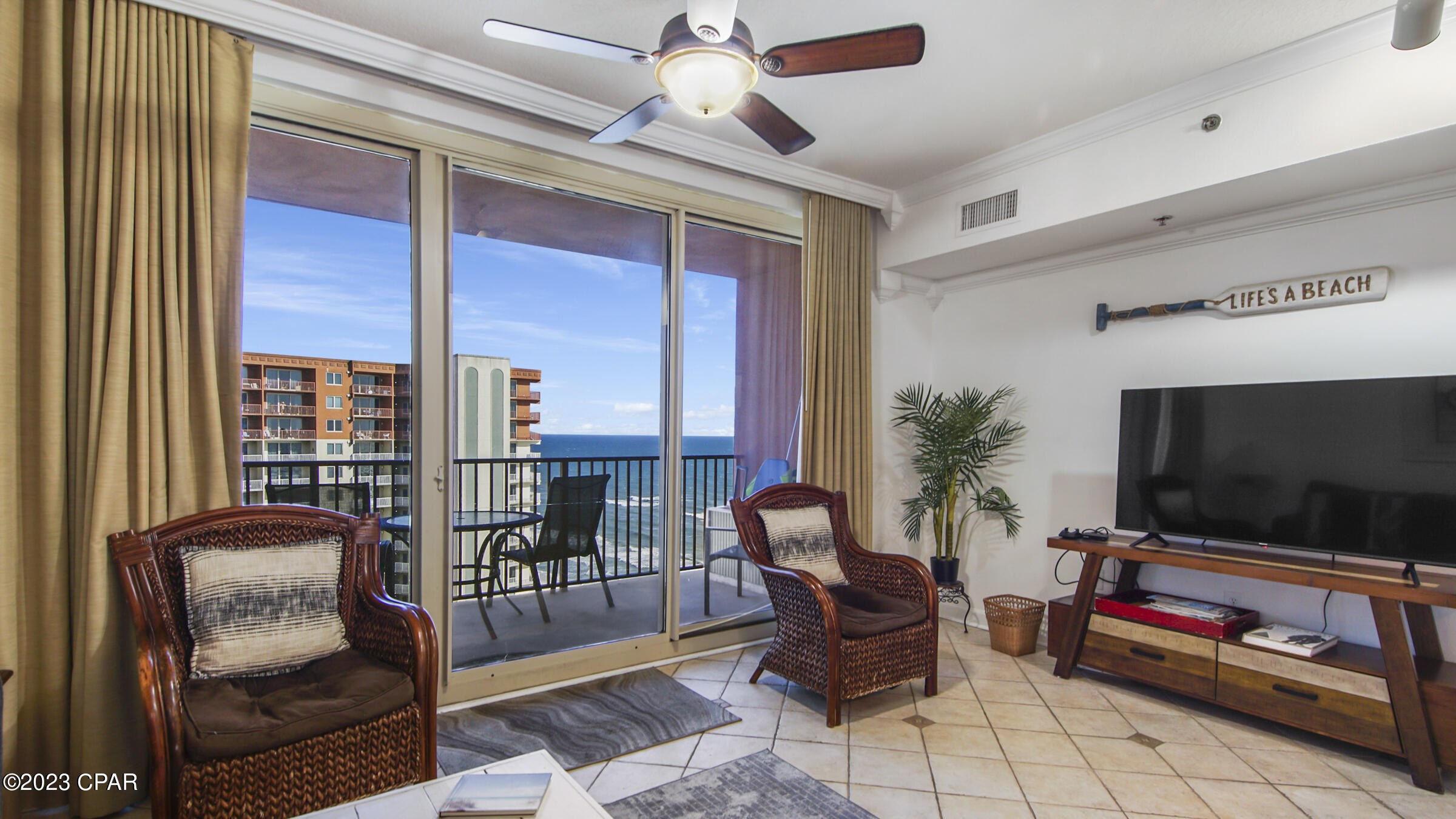 Here is your opportunity to begin generating immediate income in one of Panama City Beach's most popular destinations. This 21st floor Shores of Panama unit is in excellent condition with an entire summer of future bookings willing to transfer to the new owner. This unit comfortably sleeps six and comes fully furnished with a beautiful view of the Gulf of Mexico. This unit also includes a storage space which is rare in a complex as big as Shores of Panama. You will be hard pressed to find a rental as successful as this one for the price in all of Panama City Beach. Shores of Panama features an amenity package as good as anywhere, which includes an 18,000 square foot pool and a recently updated lobby. Contact your favorite agent for info or a showing today!
