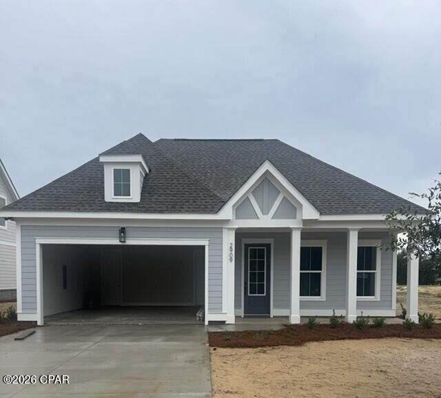 King's Landing, an exclusive new community of 39 single-family homes nestled in the desirable King's Point area of Lynn Haven's Pretty Bayou.  The stunning Stewart A plan offers 1,959 square feet of thoughtfully designed single-story living with 3 bedrooms, 2 baths and a 2 car garage. The open-concept layout seamlessly connects the modern kitchen, dining area and family room, perfect for entertaining and everyday living.  The kitchen features contemporary finishes and an island that serves as the heart of the home. The spacious owner's suite provides a private retreat with a walk-in closet and ensuite bath complete with a double vanity, shower and separate water closet.  Two additional bedrooms and a full bath provide comfortable accommodations for family and guests, while the single-story design offers effortless accessibility and low maintenance living.  
Residents will enjoy access to the community pool and cabana, perfect for relaxing and socializing with neighbors. King's Landing combines comfortable coastal living with convenient access to the water, local shopping, dining and recreation. Experience the quality craftsmanship and attention to detail that Traton Homes has delivered for 55 years.
Home will be move in ready by August!