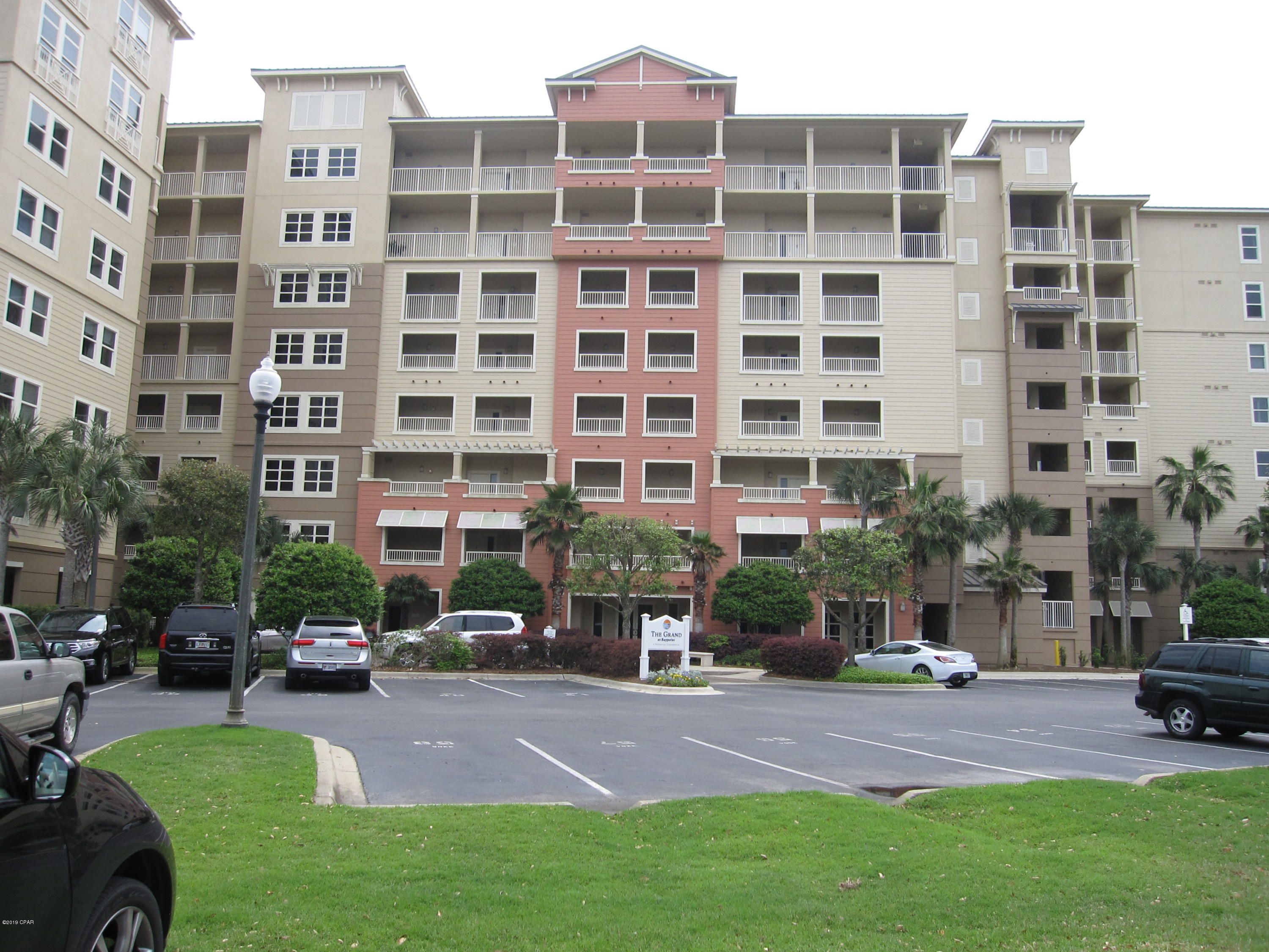This furnished corner, 3 bedroom, 3 bath unit has views of the bay, Shell Island and the pass. The Grand features a state of the art fitness room, pool, whirlpool, outdoor kitchen, and gas fire pit.  Bay Point has a world class golf course, clay tennis courts, 24 hour roving security, several restaurants, and a full service marina.. The Grand is the newest condo in Bay Point and has been totally renovated since the hurricane. Water, high speed internet and cable TV are included in the rent.