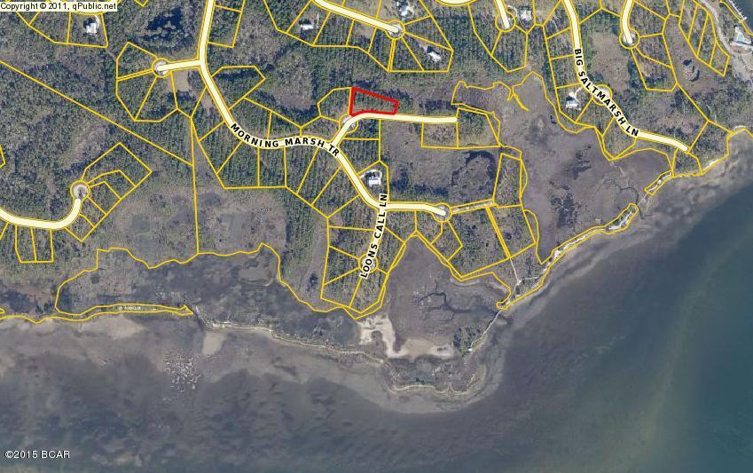 This is the lowest listed lot in Rivercamps!!!  A house will have views of the bay in many directions from its second floor decks.