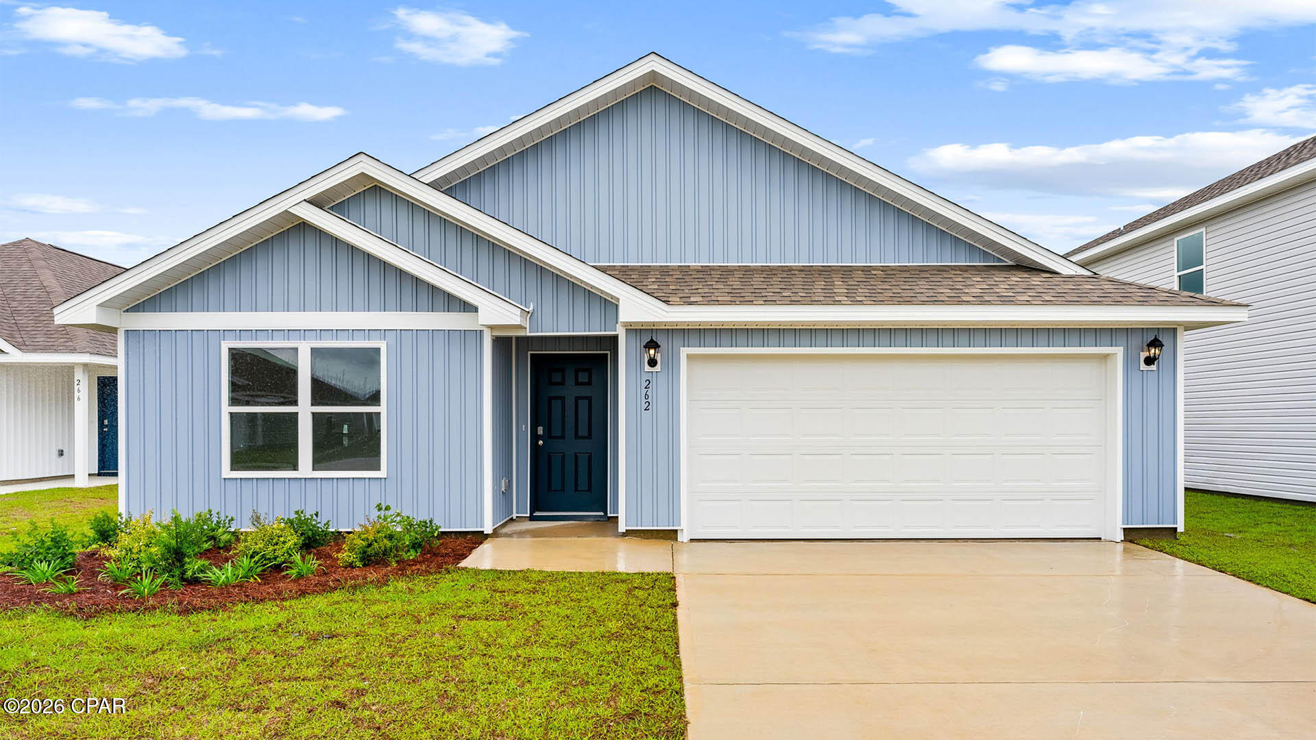 Welcome to the Cali located at the enchanting Park Place community in Panama City, Florida. The Cali is one of our popular one-story floor plans used in many communities across the country, making it an excellent choice for a new home. With this 4 bedroom, 2 bath home, you will see 1,799 square feet of spacious living perfect for a small family to enjoy comfortably.

As you walk inside the Cali, you will see the long main hallway leading you to the open living room and kitchen. The 8' ceilings throughout the home add to the feeling this of open, spacious floorplan. Engineered vinyl plank flooring throughout the main areas offer a sleek, low-maintenance way to keep your floors looking great while soft carpet in the bedrooms keep your feet warm and comfortable. The kitchen and bathrooms feature quartz countertops and white cabinetry, a walk-in pantry, and a large island ideal for family and guests to enjoy your meals together. The primary bedroom has its own bathroom featuring a spacious walk-in closet, a double vanity, and a separate walk-in shower and tub. Each room in the house has large windows that allow plenty of natural light in to brighten your mood and home up.

On the exterior of the home, you will see beautiful vinyl siding on all sides of the home with 30 year dimensional shingles. Sidewalks line every street so you can enjoy the unbeatable Florida sunsets and sunrises on your walk with the kids or the dogs.

Our Park Place community features underground utilities making it less susceptible to damage from severe weather leading to fewer outages and more reliable service. Residents of Park Place can enjoy exclusive access an amenity center complete with a pool and playground for all to enjoy.

Park Place is Less than 10 miles to Tyndall Air Force Base, making it our closest neighborhood to the base. It is located only 18 miles to the beautiful white sand beaches of Panama City Beach and 10 miles to the business and shopping district of Panama City, 23rd Street and Historical Panama City. Park Place is close to great schools in the area and only 23 miles from the quiet, well visited Mexico Beach, Florida.

Today is the day to see why the Cali is one of our most popular floor plans. Contact us today to find your next home at Park Place!