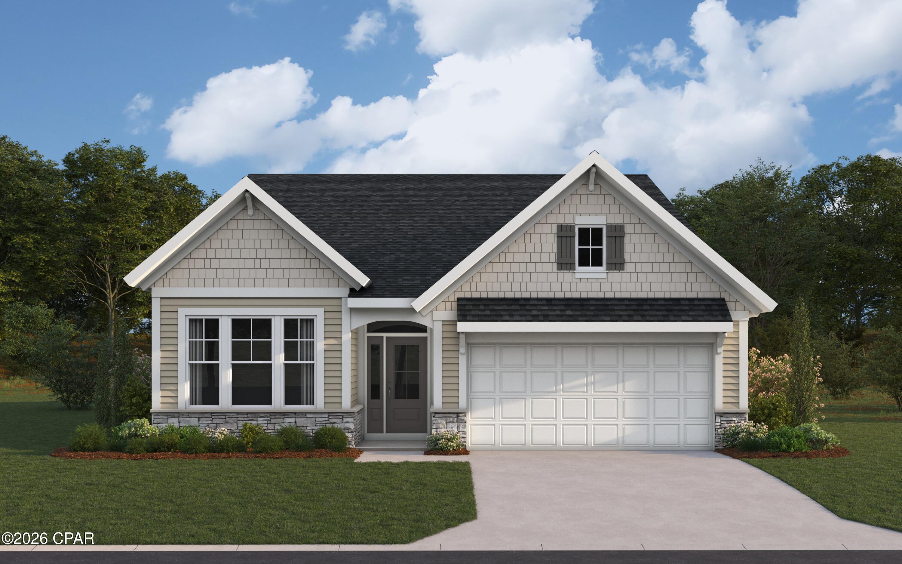 New construction by Fischer Homes in the beautiful Breakfast Point East community, featuring the stunning Camden design. This unique plan offers 3 bedrooms, and 3 full baths. The expansive family room is the perfect gathering space. Spacious open kitchen with a large island and walk-in pantry connects to the morning room, that walks out to the patio. The owner's suite features a spacious private bath and walk-in closet. The spacious 2-bay garage completes this exceptional home.