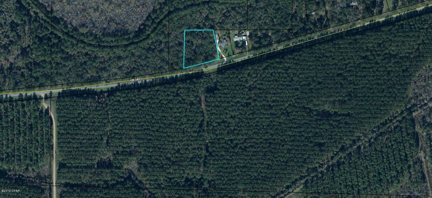 1.78 acres on Hwy 381. Property has an old home on it that has no value. Paved road with great proximity to the Chipola river that offers fantastic hunting and fishing. Less than 1 mile to Willis Landing. Additional 8 acres one lot over also listed.