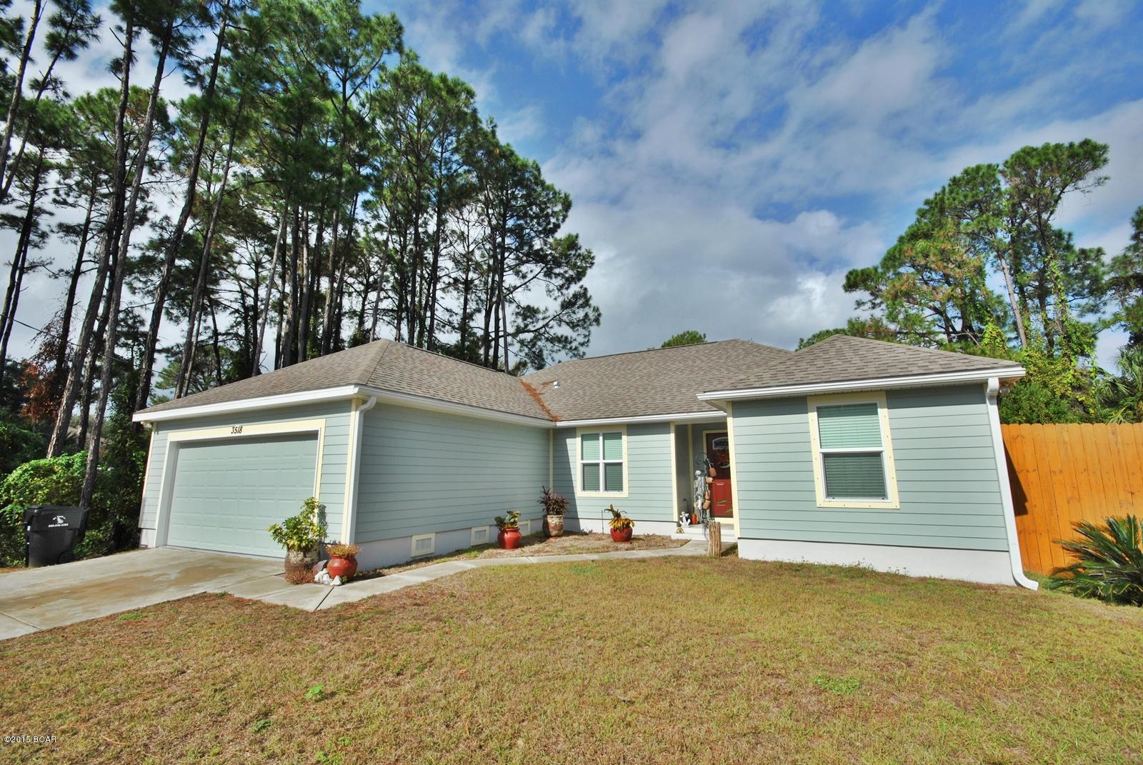 Great home in the South Lagoon area of Panama City Beach, built in 2012 and a great price! This 3 bedroom 2 Bathroom home features Stainless Appliances, Hard Wood Flooring and Tile Flooring with Carpet in the Bedrooms, Large open living area that leads into the spacious kitchen, great sized master Bedroom with Trey Ceiling, all of this and a nice large covered patio!  This home has many upgrades and is a must see!