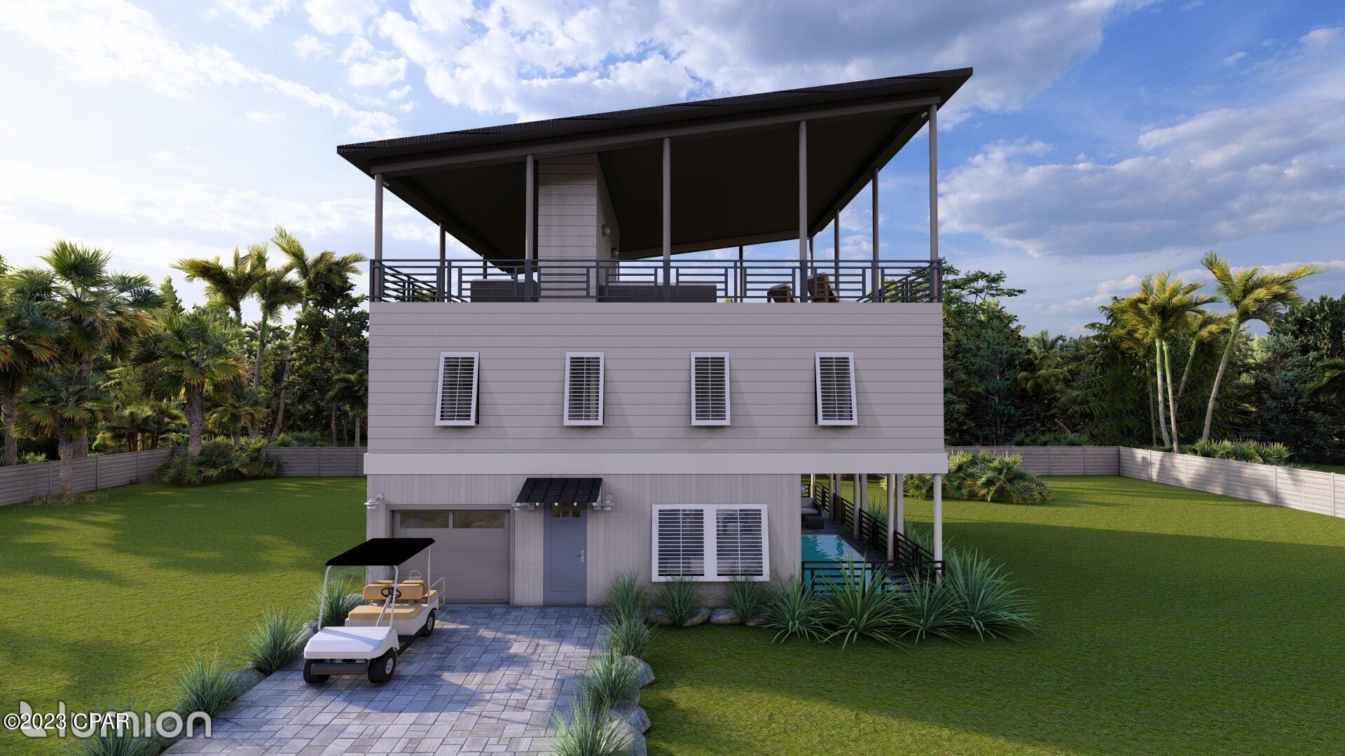 CURRENTLY UNDER CONTRACT, SELLER WILL CONSIDER BACKUP OFFERS

Looking for a perfect getaway from the hustle and bustle of everyday life? This beautiful NEW CONSTRUCTION beach house located in Laguna beach, on the west end of Panama City Beach has everything you need to make this home ''turn key'' for a short-term rental or your primary residence. Located just steps away from the beach!
Entertain guests with ease in your private salt water pool and roof top lounge area, which provides an additional 1400 Sq Ft of living space with seating, fire pit, TV, dining, a putting green, views of with panoramic views.
Complete with high quality finishes throughout, overhead rain showers in the ensuite baths, quartz countertops, and more! 

All photos are renderings and finishes subject to change at any time without notice prior to completion.
If important, please verify all measurements and information.