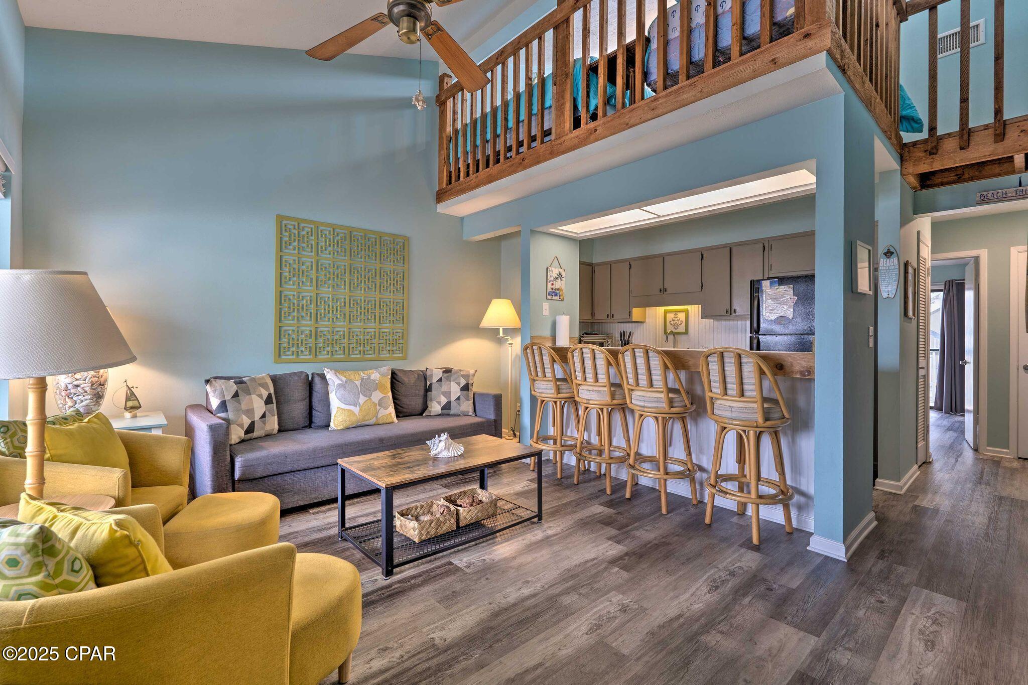 Nestled on the desirable East End of Panama City Beach, this charming 1-bedroom + loft condo offers the ultimate coastal retreat—just steps from the sugar-white sand and Beach Access 15. Whether you're sipping your morning coffee on the balcony, spending the day by the community pool, or grilling out after a long beach day, this condo is all about effortless beachside living.

With space to sleep up to 6 guests, this property is already a successful short-term rental, making it an ideal investment or personal getaway. Imagine summer nights watching fireworks light up the sky, long weekends filled with sun and surf, and the freedom of owning your own slice of paradise—all at a price point that makes it easy to start your investment journey.

Located just off Thomas Drive, you're minutes from some of PCB's best restaurants, St. Andrews State Park, and all the action—while still enjoying the peaceful, laid-back atmosphere of the East End. Whether you're looking for your first rental property or a place to escape, this condo is the perfect blend of location, value, and opportunity.

Don't miss out on this rare find—your beach dream starts here!