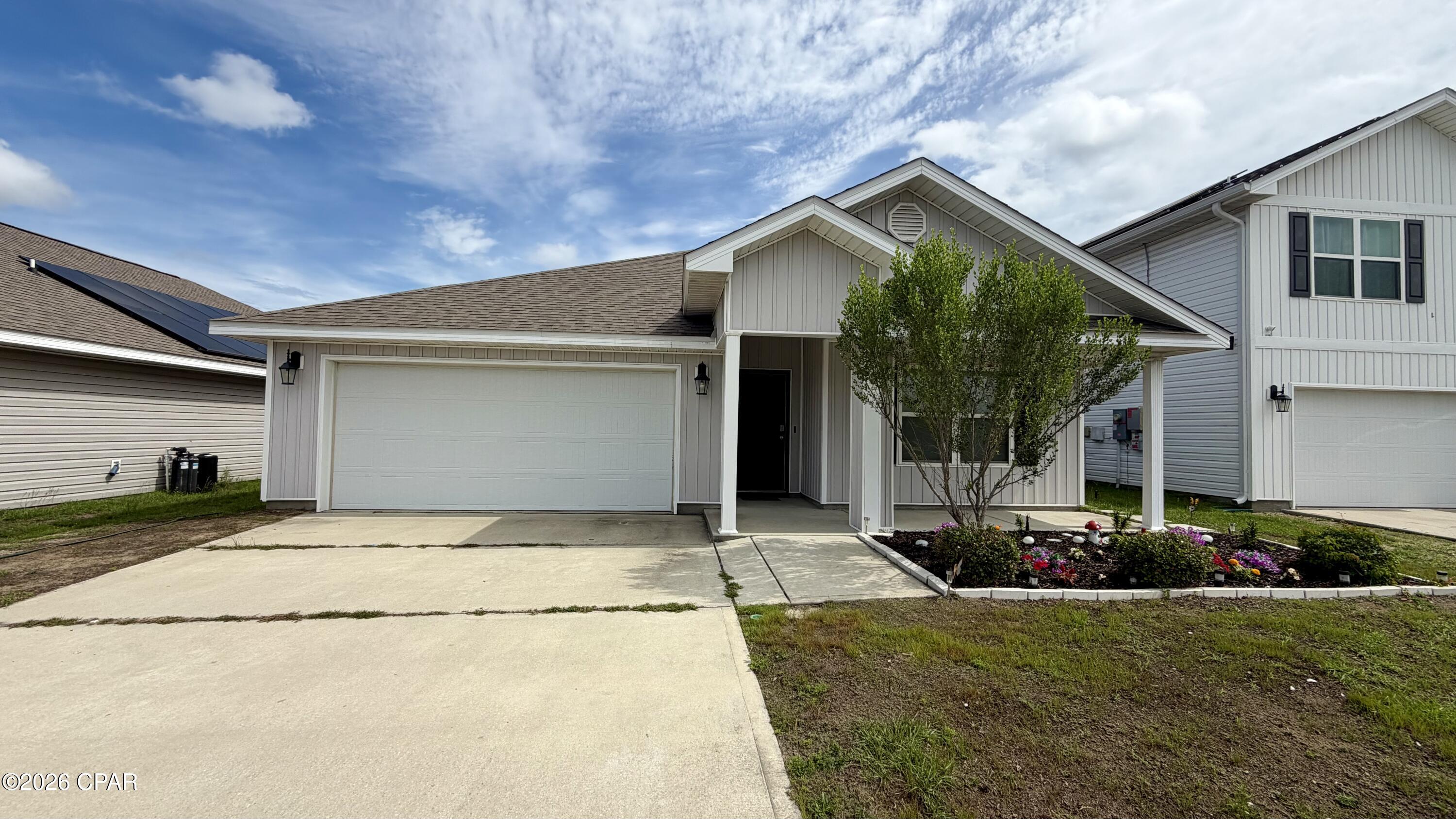 This 4-bedroom, 2-bath home in Panama City, FL features LVP flooring throughout and carpeted bedrooms for a comfortable blend of style and warmth. The kitchen includes a central island and stainless appliances, ideal for cooking and casual dining. The primary suite offers a walk-in closet and double vanity, Practical amenities include an in-home laundry room, a security system, and included lawn care and pest control for low-maintenance living.