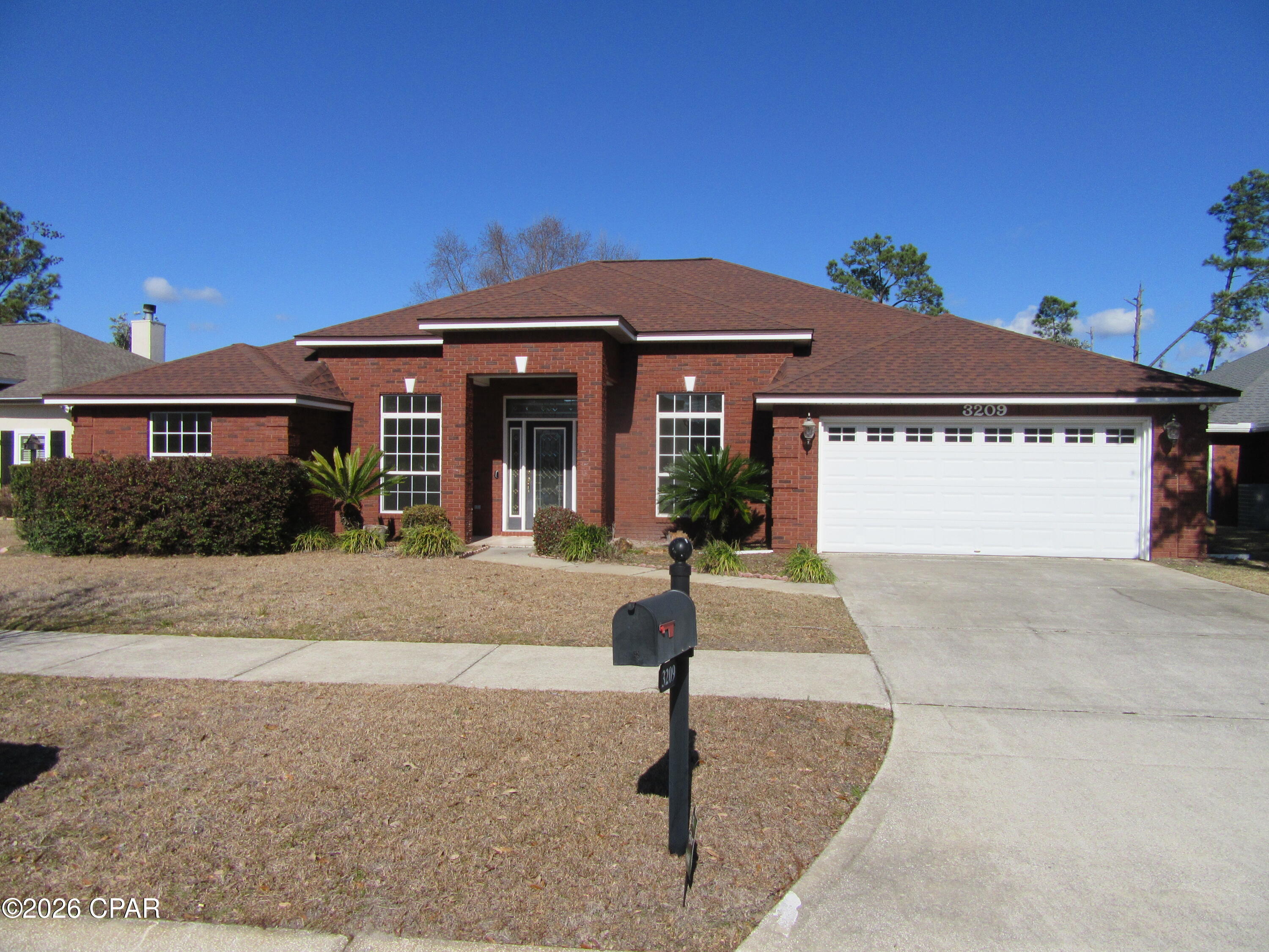 Welcome to this stunning 4-bedroom, 2-bathroom home located in the desirable Lynn Haven, FL. This all-brick beauty is nestled near a cul-de-sac with a large fenced in backyard, and a 2 car garage. This property boasts a split bedroom floorplan, offering privacy and space for all residents. The interior is graced with elegant porcelain flooring, adding a touch of sophistication to the home, upgraded features, stainless appliances, large enclosed Florida room and a living area is a very large open space with a fireplace focal point. The property comes with a private pool (service included), ensuring your pool is always ready for a refreshing dip. As part of The Hammocks community, residents also have access to a community pool, providing additional options for relaxation and recreation. Experience the perfect blend of comfort, convenience, and luxury in this Lynn Haven home. All property sizes and ages are approximate, please measure and/or verify if important. School assignments are subject to change, please check with Bay County for most accurate information. Deposit is the same as the rent. Pets allowed. Breed restrictions apply with owner approval only.