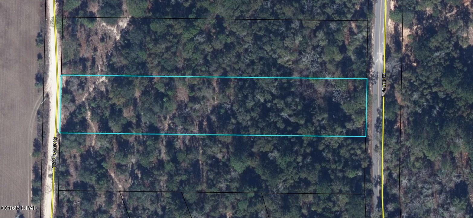 Here is your opportunity to own over an acre of unrestricted land in Southern Washington County, less than 45 minutes from the beach! Located on a paved road, Lot 7 in Crooked Lake Subdivision offers frontage on both Pine Log Road and Trailblazer Road, providing convenient access and added flexibility. Build your dream home, place a mobile home on the property, or create your own peaceful country retreat--the choice is yours. Outdoor enthusiasts will appreciate being close to numerous freshwater lakes and natural springs while still enjoying the privacy and slower pace of country living. The seller has a survey available. Buyer to pay for the title policy and title-related fees.