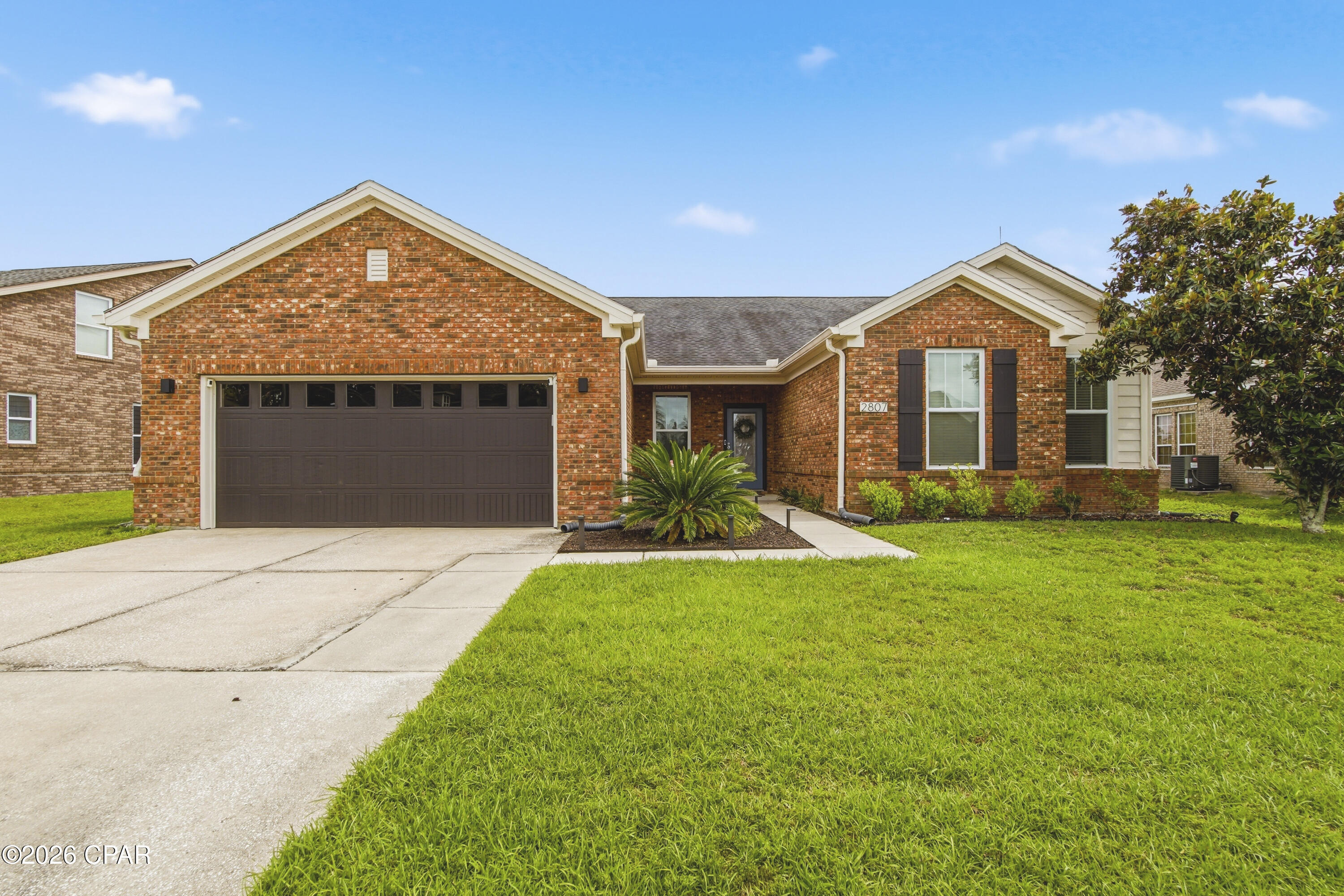 Beautiful 3-bedroom, 2.5-bath home located in desirable Hawks Landing community! This spacious home features an open-concept layout with vaulted ceiling in the living room, creating a bright and inviting atmosphere. The living room also includes a wired sound system, perfect for entertaining or relaxing at home. The kitchen features a gas stove, breakfast bar, pantry, and eat-in kitchen area. Separate dining room for additional gathering space.
LVP flooring runs throughout most of the home. Master bedroom is also wired for surround sound. The master bath offers a walk-in closet with custom built-ins, double vanity, walk-in shower, and relaxing soaker tub. One of the additional bedrooms also includes a walk-in closet, and the guest rooms are connected by a convenient Jack and Jill bathroom.
Step outside to your own backyard oasis featuring an amazing screened-in saltwater pool overlooking the peaceful retention pond, offering beautiful views and a relaxing setting. Additional features include a sprinkler system, 2-car garage, and lightning protection rods installed on the roof for added peace of mind. Conveniently located near schools, shopping, and restaurants.