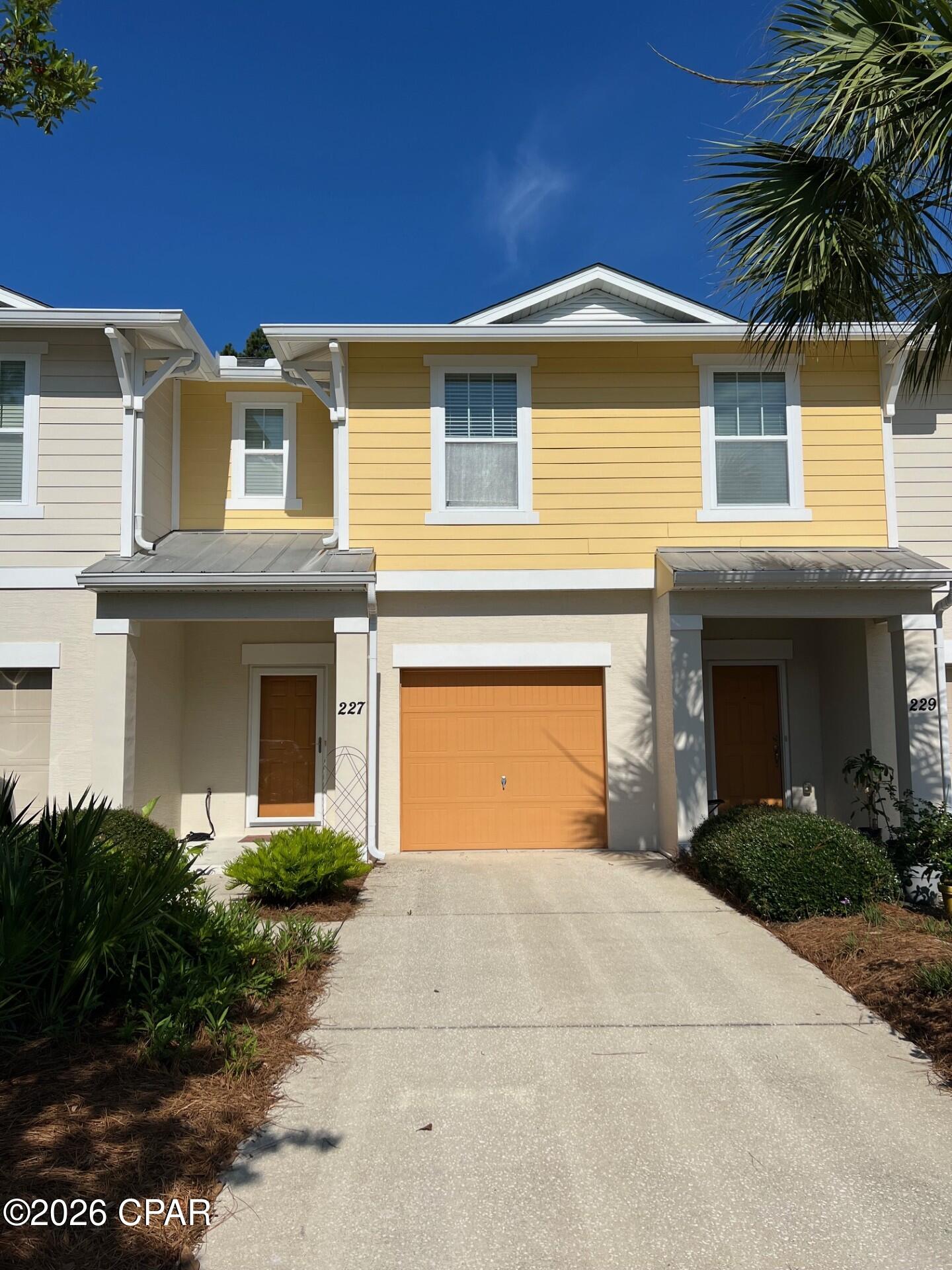 Fantastic townhome in the Whisper Dunes Community located on the West end of Panama City Beach. Just a short distance to the beach, and just minutes from the 30a area. This community features sidewalks and a community pool. The townhome has tile floors through out the downstairs with a 1/2 bath off of the kitchen, granite counter tops and stainless steel appliances and a 1 car garage. A small fenced area and patio is off of the living room. 3 bedrooms with carpet are upstairs with 2 full bathrooms.