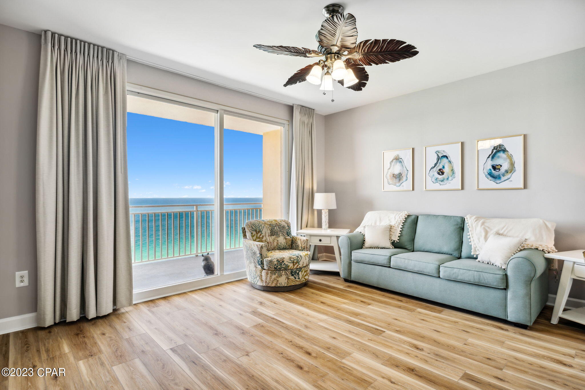 This unit is a rental machine. Turn key and  gorgeous 1705E is ready to rent the day you close!  Coastal colors compliment the brand new LVP flooring, new drapes, newly painted cabinets,  stainless appliances,  brand new furniture in the living room and a new bed. This unit also comes with an electronic lock. Come check out this view from 17 stories up.  Stunning sunsets are in your future right here at Splash 1705E!

Don't miss the great amenities at Splash, including an interactive water park and splash pad, 2 heated pools, hot tub, a bar and grill ''Riptide'', arcade and lazy river!