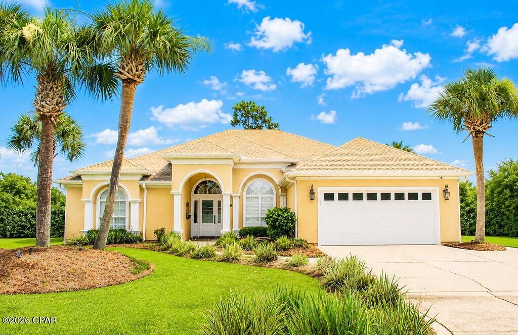 Don't walk, RUN!!! This Beautiful 3 bed 3 and half bath, half bath off pool area!  with each bedroom having its own private bathroom ,Professionally upgraded Custom Built home has ambiance beyond imagination! This beauty has an open floor plan and so much space to entertain! Oversized kitchen and formal dining room with large family room brings everyone together! This home boasts Gorgeous engineered floors ,expansive Crown molding  throughout! The lavishing pool with waterfall and lanai covering brings tranquility to your senses! Oh and the fountains and ambiance lighting!! Also outdoor grill area and fire pit with a private fenced in yard including gates! The Beautiful Duplin Winery is steps away or take the golf cart! Also included ,with its very own golf cart entry door into the spacious 2 car garage! You must tour this home!! The Glades has 3 entrances as well!