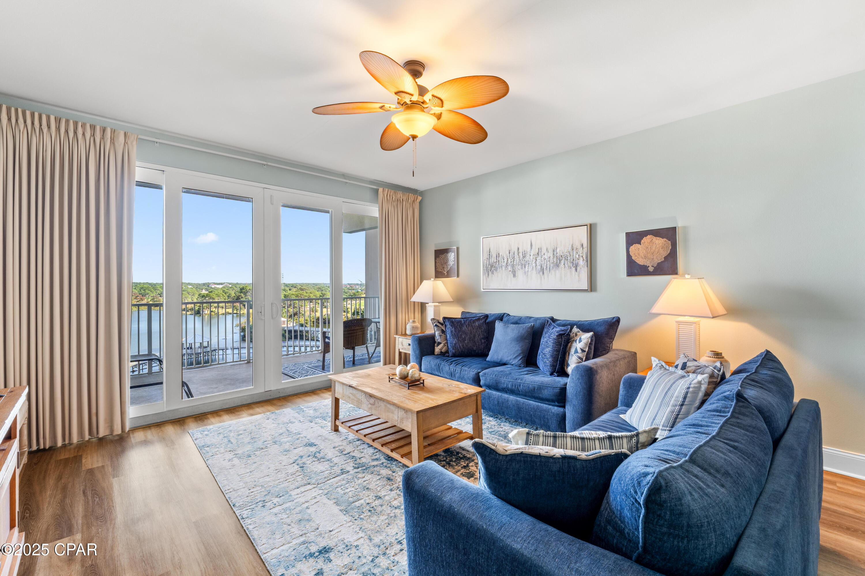 SEE THE GULF AND BE LAKE FRONT. ENJOY THE SPACE. LIVE THE RESORT LIFESTYLE. Welcome to Laketown Wharf 729, where panoramic Gulf views greet you from the front of your 7th-floor retreat, and resort-style living unfolds at every turn. This 2-bedroom, 2-bath condo with a bunk area offers 1,262 sq. ft. of coastal comfort, beautifully presented and sold fully furnished.
Step inside to find tasteful décor, tile flooring throughout, and a king-sized bed in the Owner Suite, as well as a queen-sized bed in another bedroom with bunks in the third. The kitchen shines with stainless steel appliances, while multiple flat-screen TVs and an in-unit washer/dryer add convenience for owners and guests alike.
Laketown Wharf is celebrated for amenities that are simply unmatched. Enjoy five pools—including one heated year-round, two hot tubs, a Gulf-view fitness center, playground, pickleball courts, and mini golf. Stroll the 52,000 sq. ft. lakefront boardwalk, complete with a nightly fountain and light show. Gated beach access is just steps away, right next to iconic Pineapple Willy's.
The ground level is a destination of its own, offering restaurants, shops, and entertainment: Juan Taco, Wharf Seafood Buffet, The Candymaker Ice Cream Shop, PCB Pizza, In Cahoots, The Press Coffee Shop, The Bun Lab, and more. On-site you'll also find 810 Billiards & Bowling, a salon and nail bar, barbecue and pet areas, a poolside Splash Bar & Grill, and two parking garages. Beach chair rentals are available for guests.
HOA dues cover water, sewer, trash, cable/TV, pest control, WiFi, and full use of amenities. Nearby attractions continue to grow, with the new Dolly Parton's Pirate Theater and Topgolf adding to the excitement of Panama City Beach.
Whether you're seeking a luxury vacation getaway, a strong rental performer, or a place to enjoy the coastal lifestyle full-time, Laketown Wharf 729 is a must-see opportunity. All information deemed reliable; buyer to verify if important.