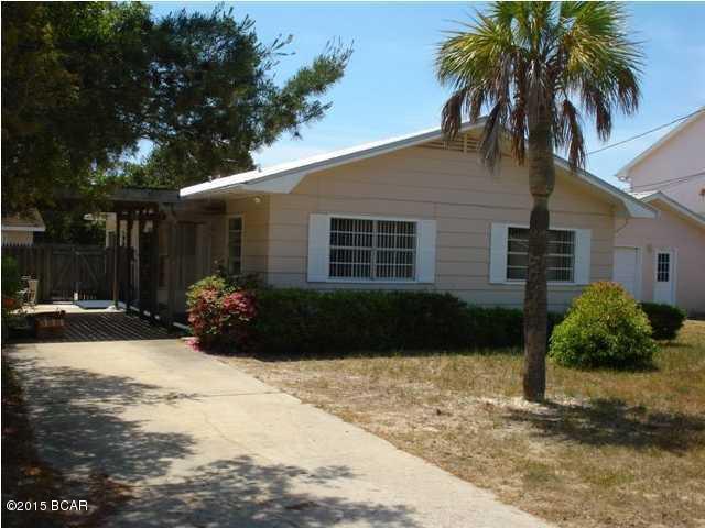 This home has 2 bedrooms and 2 baths and also a large bonus room that could be used as a 3rd bedroom. Privacy fenced yard, with covered carport and small storage shed. The home has a fireplace as well. This home is a very short walk to the beach, located at the west end of Panama City Beach. No pets allowed.