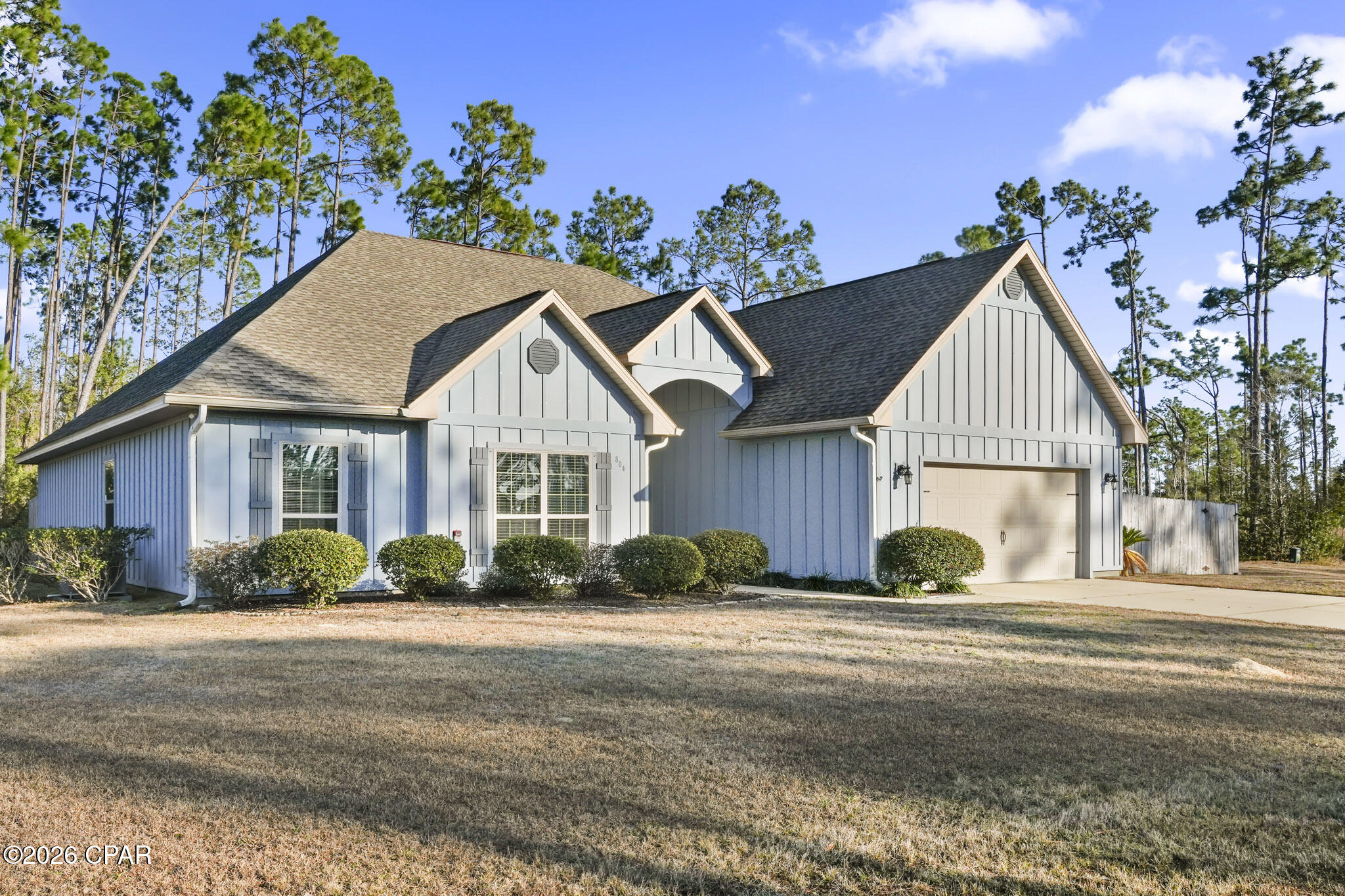 Now available for lease in the gated community of Laird Point!

This spacious 4-bedroom, 2.5-bath home offers the perfect blend of privacy, convenience, and coastal lifestyle. Located just 11 miles from Tyndall Air Force Base and approximately 18 miles from NSA Panama City, it's an ideal option for military personnel, contractors, and anyone seeking a peaceful setting with an easy commute.

Situated on a quiet street surrounded by mature trees and natural buffers, the home offers a sense of seclusion while remaining close to shopping, dining, schools, and the beaches.

Inside, you'll find an open and inviting floor plan featuring 14-foot tray ceilings in the living room, a formal dining room, and a well-appointed kitchen with stainless steel appliances, ample cabinetry, pantry storage, breakfast bar seating, and a casual dining nook.

The primary suite serves as a private retreat with a soaking tub, separate shower, double vanity, and generous walk-in closet. Three additional bedrooms provide flexibility for family members, guests, a home office, or hobbies.

Enjoy outdoor living from the screened porch overlooking the fully fenced backyard. Residents of Laird Point also have access to community amenities including gated entry, a pickleball court, green space, and RV/boat storage.

One pet under 35 pounds will be considered with owner approval and $750 non-refundable pet deposit. 

If you're looking for a well-maintained home with room to spread out and a location that offers both tranquility and convenience, 804 Buoy Court deserves a closer look.

Schedule your private tour today.