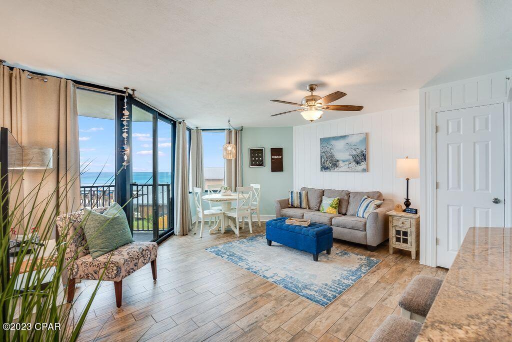 This gorgeous 4th floor Sunbird unit is located in the west tower with unobstructed sunset views of the gulf. Full renovation includes higher end finishes with special details highlighting coastal living.  The kitchen has been redesigned with a better work flow and includes granite counters, new cabinetry, stainless appliances, glass tile surround bar, shiplap, new appliances, new owners closet and 5 year old AC exchanger. Sleep well on premium adjustable bed and enjoy your beach views on new Polywood patio furniture. 



Seller has paid assessment in full. Vacation Rental Ready. Currently self managed.