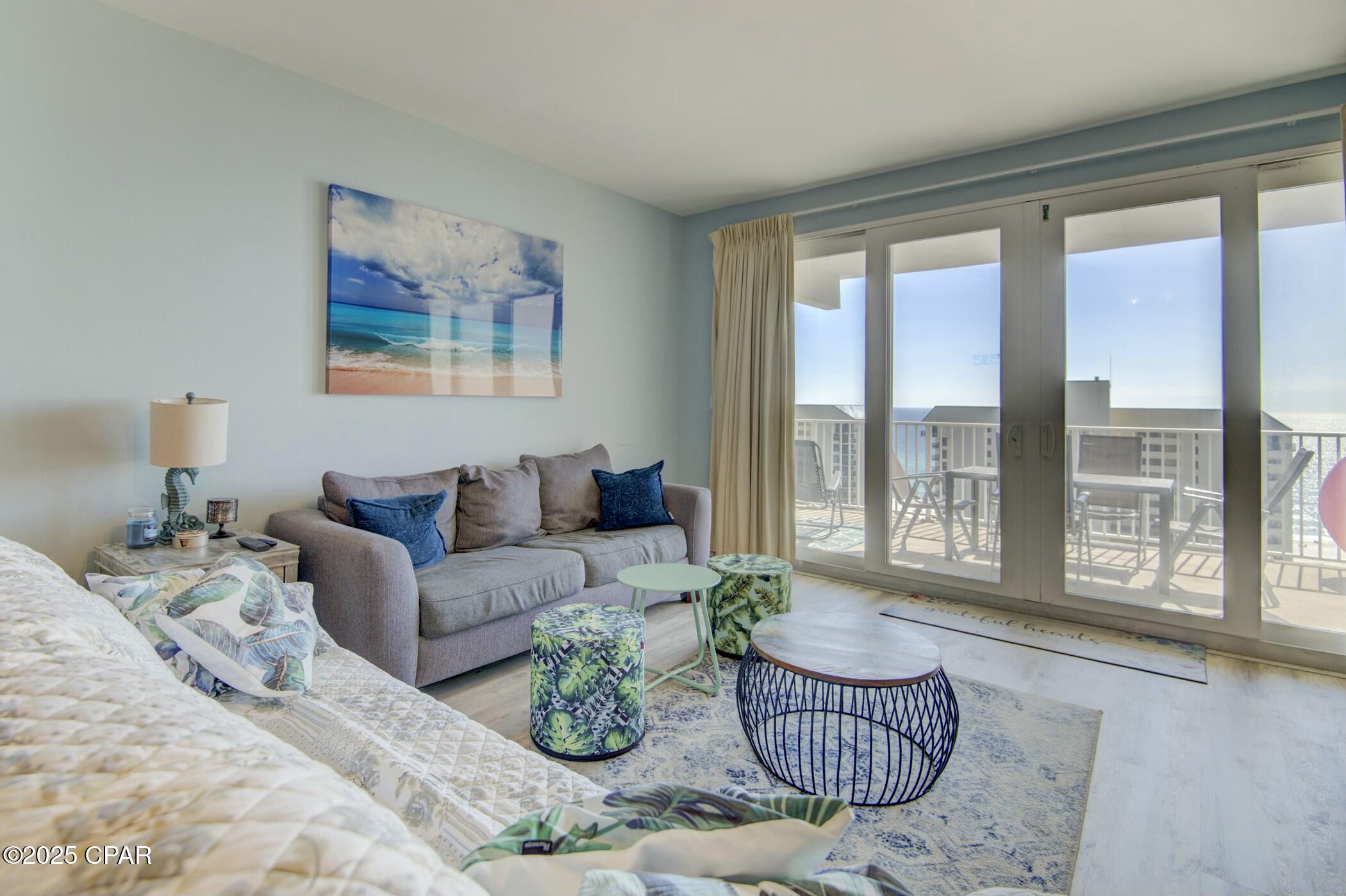 Welcome to Laketown Wharf 1121***Best GULF VIEW Discover luxury living with this gorgeous condo offering the most spectacular view of the Gulf of Mexico. Bask in the beauty of the sunset from the comfort of your own home. This fully renovated condo exudes a fresh and modern vibe, featuring brand-new floors, freshly painted walls, and stylishly updated lighting fixtures. Every detail has been meticulously considered to offer you the epitome of comfort and style. The spacious layout includes three king-size bedrooms and three baths, providing ample comfort and privacy. Each bedroom boasts an en suite bathroom, and an additional sleeper sofa easily accommodates extra guests. The convenience of a new refrigerator and stove in the fully equipped kitchen makes meal preparation a delight. With all-new TVs throughout, entertainment is always at your fingertips. Ideal for family vacations or weekend getaways with friends, this condo comfortably hosts up to 10 people. Experience ultimate comfort and style in this turnkey condo, perfect for a second home or a savvy investment property.
 Laketown Wharf Resort  Amenities
Located in the heart of Panama City Beach, Laketown Wharf offers exclusive beach access just steps away. The resort is packed with five swimming pools, including a lagoon-style pool, rooftop pool, and kiddie pool. Relax in two hot tubs, stay active in the state-of-the-art fitness center, or enjoy a drink at the poolside bar.

Each evening, guests are treated to an incredible light and fountain show, unique to Laketown Wharf. With five on-site restaurants, market shops, and the newly added 810 Billiards & Bowling, there's always something to do. Plus, covered parking ensures convenience and security.

An Incredible Investment or Your Dream Beach Getaway
Whether you're searching for a vacation home, full-time residence, or a lucrative rental property, this condo checks every box. Don't miss this rare opportunity to own a Gulf-view paradise at an unbeatable price!

For accurate measurements, verification is recommended. Contact me today to schedule a private viewing!