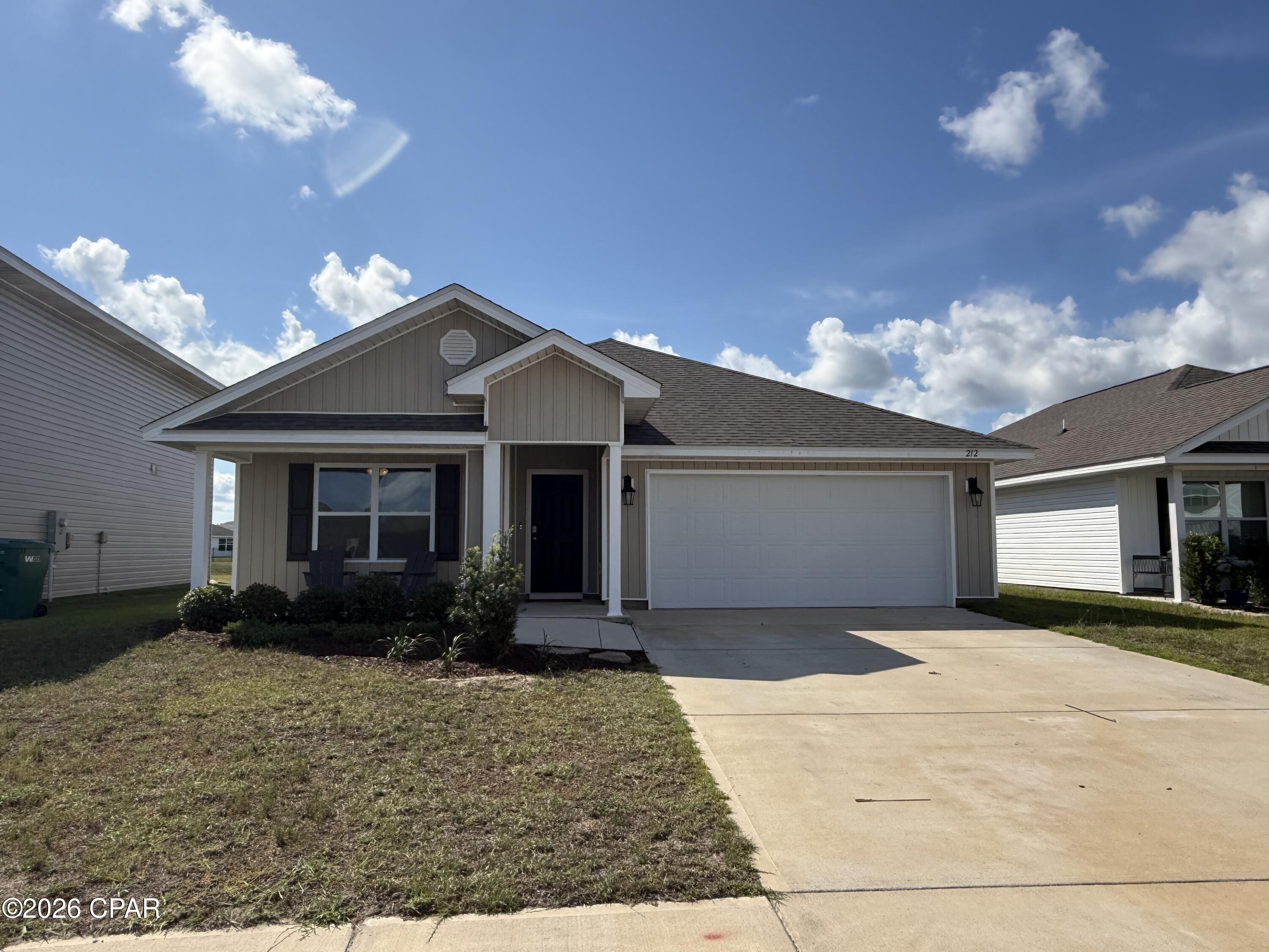 Great 1 owner Cali floor plan. Ready for renters. Pond view in Bridge Harbor! Super close to Tyndall Air force Base. Enjoy the great community pool and sidewalks throughout! Move in August 1st! Pets allowed please include details in application.

4 bedroom home with 2 bathrooms. Great floor plan! The Living room is a great size and opens up to the kitchen. The master bedroom has a soaking tub and shower. Large closet. There are 3 additional guest bathrooms. Laundry room inside home. Full Size garage!