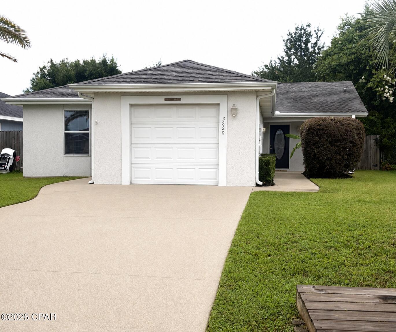 Super cute single-family home on a quiet cul-de-sac. Not in a flood zone. Bright, floor plan with an airy flow and private backyard perfect for relaxing or entertaining. Covered back patio overlooks an open but secluded yard with room for gardening, play, or a pet. Well-situated for convenience and privacy -- easy commute to Tyndall, quick access to retail and restaurants.