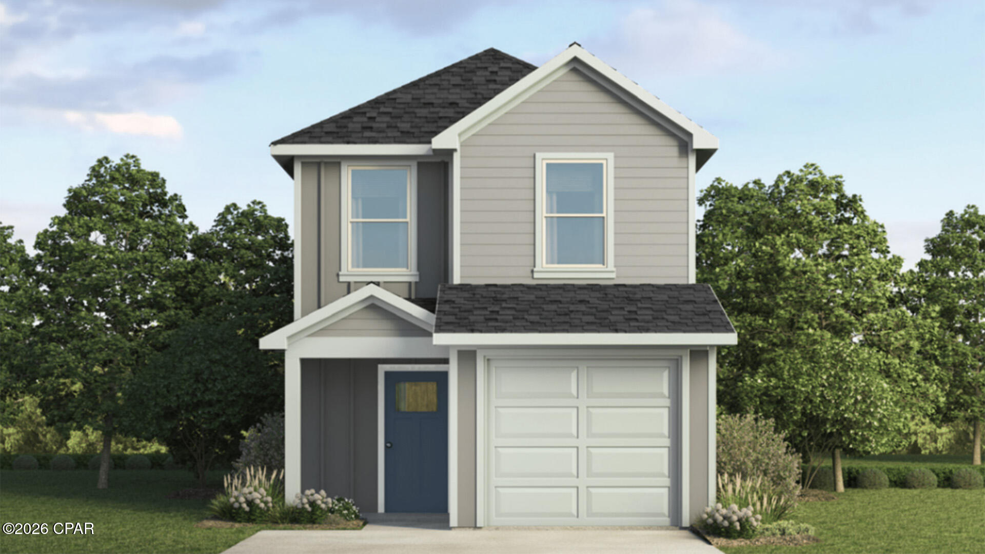 Welcome to the Alderbrook, a new home featured at Salt Pines in Port Saint Joe, Florida. The Alderbrook is a charming two-story home featuring 2 bedrooms, 2.5 bathrooms and offering 1,158 square feet of living space with a 1-car garage. The bottom floor features 9-foot ceilings and the upper level has 8-foot ceilings. This cozy home is perfect for the comfortable vibes that Port Saint Joe is known for.

A front porch (per plan) welcomes you into the home and opens to the kitchen which includes granite counter tops, quality cabinets, stainless steel appliances and an open concept floorplan with the kitchen flowing seamlessly into the dining room and living room. The bottom level also features a half-bathroom and pantry next to the kitchen and stairs. Upstairs, the primary bedroom has an attractive ensuite bathroom that features a granite vanity countertop and quality cabinetry. Enjoy additional storage with a spacious walk-in closet located off the primary bathroom. Your secondary bedroom features quality carpet flooring and a closet, and can be used as a bedroom, office, work out space or other bonus room. The possibilities are endless with the Alderbrook floor plan.
 
Additional features include EVP flooring in entry, living room, and all wet areas with soft carpet in the bedrooms. There are granite counter tops in all bathrooms and kitchen as well as a Smart Home Technology package allowing one central hub that talks to all the devices in your home. You can control the lights, thermostat and locks, all from your cellular device.
 
On the Exterior you will see quality vinyl siding, a covered front porch, and a patio in the back yard to enjoy the beautiful Florida weather. After a day of enjoying all that Port Saint Joe has to offer, enjoy a quiet neighborhood with friends and family in this cozy home.

To learn more about the Alderbrook plan and about Salt Pines, get connected with us today by requesting more information, or stop by the community in person. We look forward to telling you more about these lovely homes.