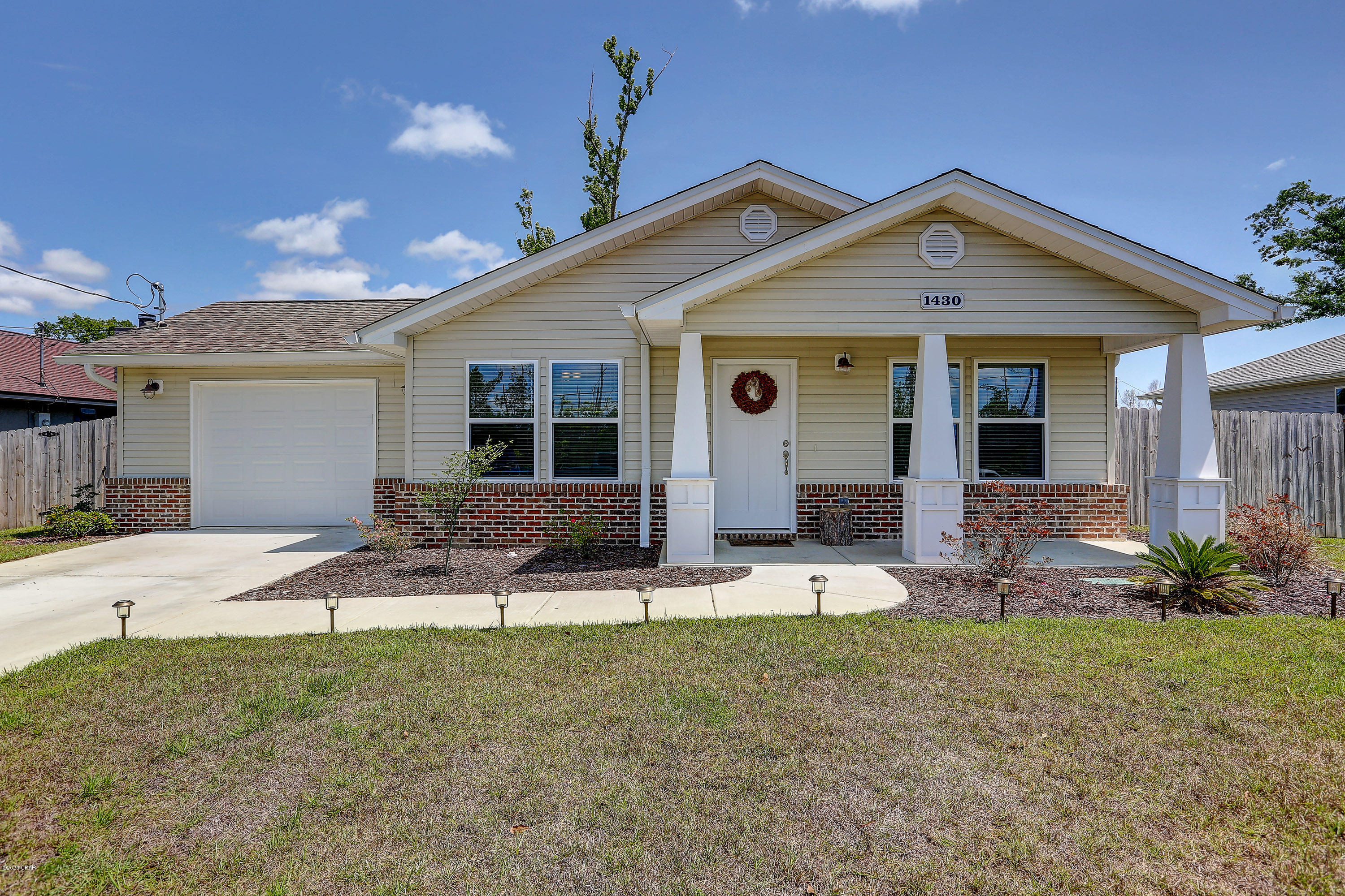 This 3 bedroom 2 bath home is just what you are looking for. This home looks like a fresh model home.  Built in 2018 and has curb appeal from when you pull up out front to the back door. The open floor plan is inviting.  Enjoy making dinner in the beautiful kitchen with stainless steel appliances and granite countertops. There is a double vanity and a built in cabinet in the master bath and a decorative niche which adds so much character. The fenced in backyard makes for a great place to have those gatherings and cookouts. You will fall in love with this home as soon as you see it. Welcome Home!