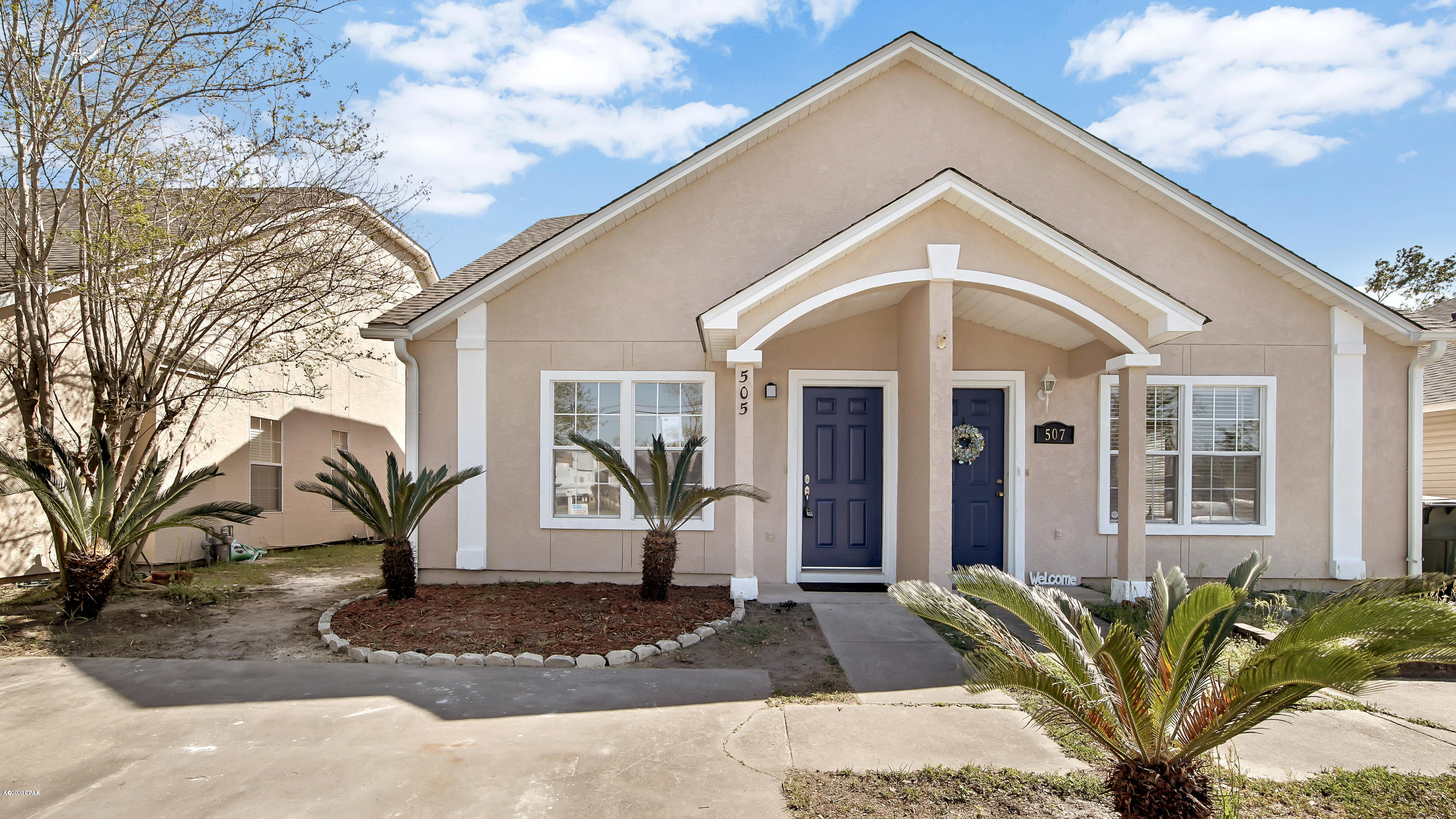 Don't miss out on this beautifully remodeled townhouse close to everything in Lynn Haven.  You will love the luxury of this place. It has been freshly painted inside and out and features new flooring, fixtures, lighting and a small sun room off the back.  The kitchen is completely brand new with sparkling white shaker cabinets, stone counters, subway backsplash, new fixtures, lighting and stainless appliances.  The baths have all new vanities, flooring, fixtures, lighting and beautiful tile surround in the tub/showers.