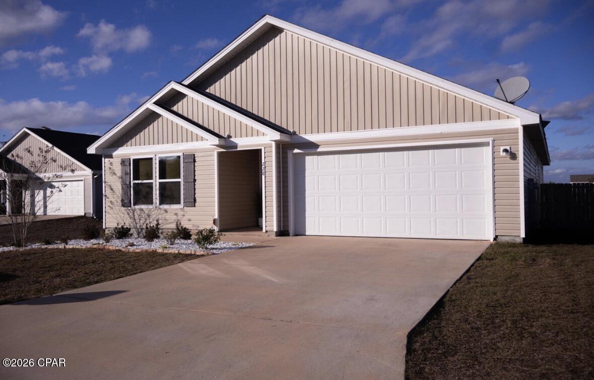 Welcome to this Beautiful 2022 home located in the Sawmill Court community. As you enter this newly constructed home, you will find a large floor plan that boast 4 bedrooms and 2 baths. As you enter the main living area, you will enjoy the open concept that is sure to please. With this custom kitchen , you will find only the finest of finishes. This home has Custom built cabinets, topped with beautiful granite thru out. As you enter your back yard, you will find a large area to accommodate all of your outdoor needs. This fully fenced back yard is ready for you. This home is very conveniently located near Defuniak Springs and all the beautiful beaches of the panhandle.  This home will not last long.