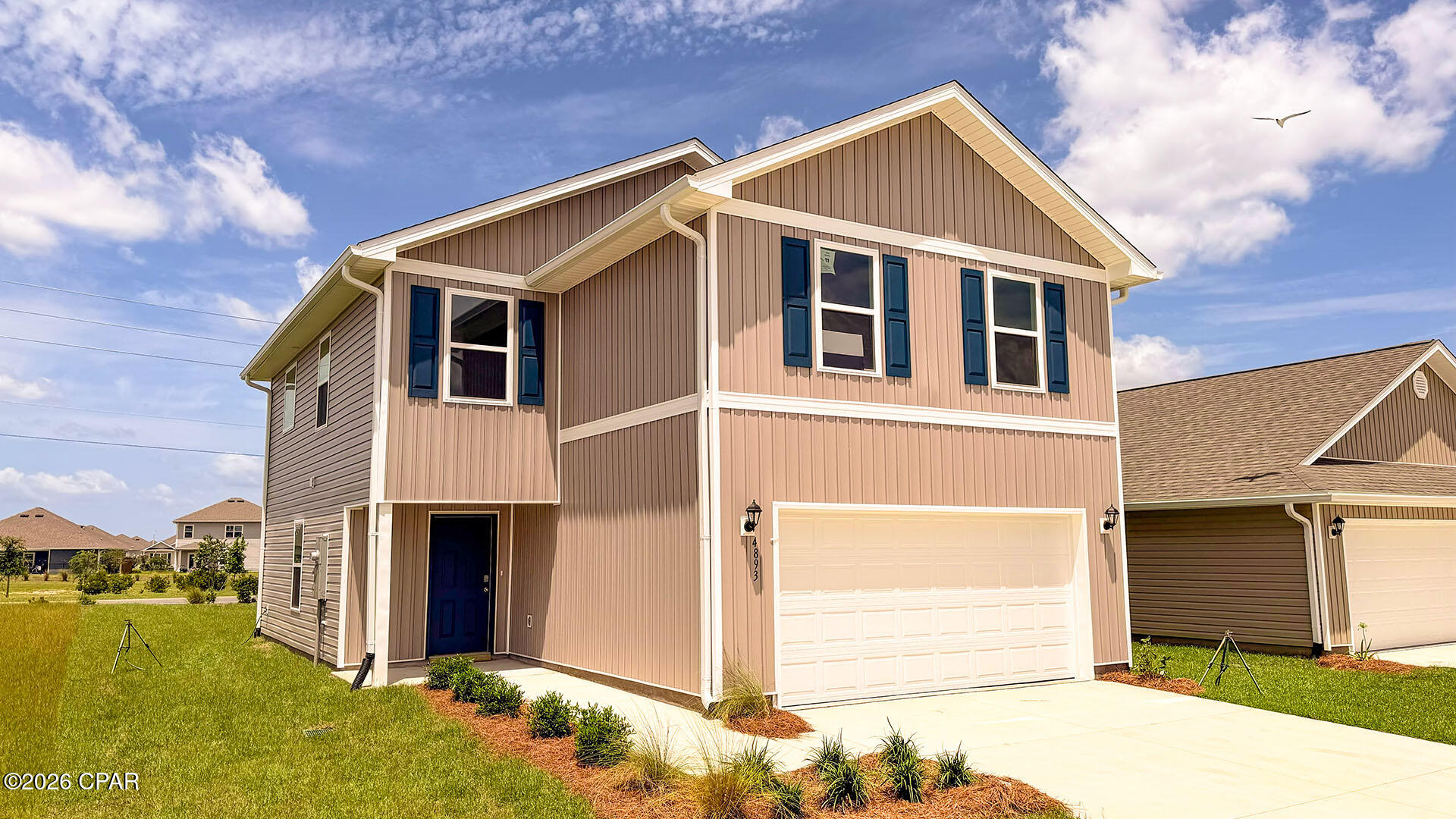 Welcome to the Aisle, a new home floor plan at Titus Park in Panama City, Florida. The Aisle is our only two-story floor plan available currently at Titus Park, featuring a spacious open kitchen and living room design on the bottom floor, and a thoughtfully laid out upstairs that feels large and cozy. The Aisle floor plan is a spacious 4-bedroom, 2.5 bathroom, with 1,960 square feet and includes a two-car garage. On the outside you will notice vinyl siding and a concrete walkway to the front door, which is covered by the second level. On the rear of the home, there are two backdoors covered by an awning with a concrete pad with room to sit on your back patio and enjoy the beautiful sunsets of Panama City.

As you enter this home, you will think of endless possibilities for laying out your home with an open kitchen, living room, and dining area all in one that encompasses the entire first story of the home. The two-car garage leads right into the other side of the kitchen and dining area to the back door.

In the upstairs bathrooms and kitchen, you will see beautiful granite countertops with undermount sinks, EVP flooring throughout the main areas, and soft, comfortable carpet in the bedrooms and stairs. Stainless-steel appliances including a dishwasher, microwave, and stove are included in these homes, as well as a Smart Home technology like all homes in Titus Park.

Our Titus Park community features underground utilities making it less susceptible to damage from severe weather leading to fewer outages and more reliable service. Residents of Titus Park can enjoy exclusive access to the newly built amenity center with a pool, BBQ pits and lounge chairs!

To learn more about this home and the other beautiful homes at Titus Park, stop by our model home or schedule a tour with us today, you won't be disappointed!