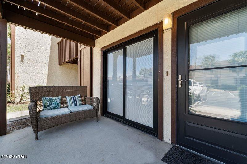 For Lease - Furnished 2 bedroom, 2 bath townhome located on west Panama City Beach in the Beachwalk Condominiums. This is a furnished unit with an updated kitchen including all stainless appliances, gas stove top, and kitchen island. The first floor is the main living space, a full bathroom with walk-in shower and a dining set. Upstairs is the master bedroom with king bed suite, a balcony, and ensuite bathroom. The upstairs bathroom is shared with the two vanities - one in the master and one in the bathroom. Full size laundry system included. *No pets allowed. *Rent includes water, sewer, internet, garbage! 

Beachwalk Condominiums is a small, low density resort featuring a community pool, shuffleboard, tennis and a nice boardwalk over to the gorgeous Gulf of Mexico! Close to restaurants, shops, entertainment and more, this location is ideal for anyone wanting to visit Panama City Beach. Just 6 minute walk to beach access 72!