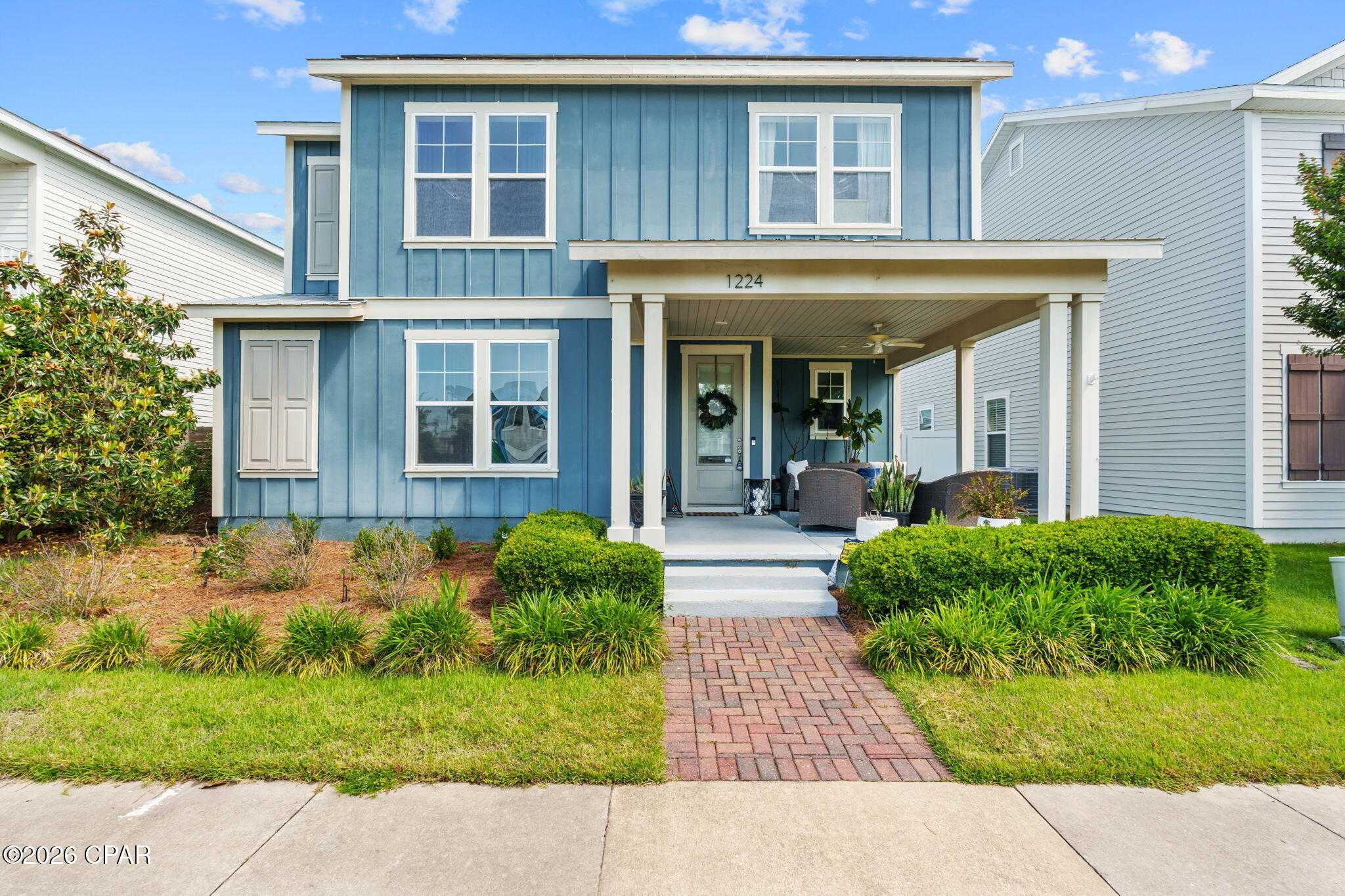 Welcome to this beautiful home located in the Sweetbay Community, offering a perfect blend of modern convenience and eco-friendly features. With 4 spacious bedrooms, 2 1/2 bathrooms, and an additional office currently being used as a 5th bedroom, this home provides ample space for your all of your needs. You'll find a well-designed layout with open-concept living areas that create a warm and inviting atmosphere. The kitchen features modern appliances, plenty of counter space, and a functional design that makes cooking a breeze. The home is also equipped with a Generac whole-house generator, ensuring peace of mind during power outages, and solar panels, offering you the benefit of low power bills.. A tankless water heater provides endless hot water on demand, and a water softener enhances water quality throughout the home. Storage is never an issue here, with two attic entries that offer an abundance of space for seasonal items, keepsakes, or extra household goods. The huge covered patio is perfect for entertaining family and friends or simply enjoying quiet evenings outdoors. Keep your lawn green and lush with a sprinkler system that has a separate meter. Beyond the walls of your beautiful home, the Sweetbay Community offers an array of amenities designed for active living and relaxation. Right across the street, you'll find a playground, along with a basketball court and nature trails for outdoor adventures. Enjoy the serene beauty of the private dock, perfect for fishing, kayaking, or just unwinding by the water. Plus, the community pool offers the ideal place to cool off on a warm day and socialize with neighbors. Located in the heart of Sweetbay, you'll enjoy the convenience of nearby amenities, parks, schools, and a welcoming community atmosphere. Don't miss your chance to own this exceptional property--schedule a tour today!