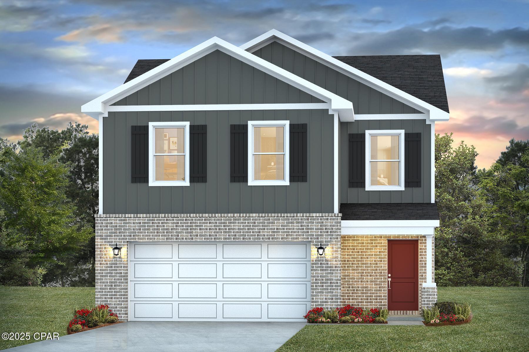 Welcome to the Taylor, a new home floor plan at Hodges Bayou Plantation in Panama City, Florida. The Taylor floor plan is a spacious 2-story 4 bedroom, 2.5 bathroom, with 1,722 square feet and includes a two-car garage. When you walk in, you will notice a spacious open kitchen, dining, and living room design. You will think of endless possibilities for laying out how your furniture will fit in this home. Stainless-steel appliances including a dishwasher, microwave, and stove are included in these homes, as well as beautiful quartz countertops and ivory, soft-close cabinets. A half bathroom is located by the front door for convenient bathroom privacy for visiting guests. EVP flooring is installed throughout the main areas, and soft, comfortable carpet in the bedrooms and stairwell which you notice as you walk upstairs.
 
All of the bedrooms and full bathrooms are located upstairs in this floorplan. The laundry room is also located upstairs making laundry day less treacherous. There are two bedrooms that have large closet spaces and an even larger walk-in closet in the third extra bedroom someone is sure to be happy about. All three spare bedrooms share a full bath with a shower/tub combo. A large double sink vanity is standard in the spare bathroom along with a privacy door separating the sinks with the toilet and shower.
 
The primary suite features ample space for a king-sized bedroom suite. The primary bathroom has a dual quartz sink vanity, with a stand up shower only, no tub and enclosed toilet for extra privacy. The walk-in closet is located within the primary bathroom and has all the space you need to get ready for your day.
 
On the exterior of this home you will notice brick on the front with vinyl siding, dimensional shingles with 30-year warranty and a concrete walkway to the front door. The porch is covered keeping you dry on rainy days. The two-car garage has a steel garage door and leads right into the kitchen and dining area to the back door. Each home in Hodges Bayou Plantation includes a fully sodded lawn to each property line and flower beds at front entry.
 
This home will come equipped with a Home is Connected® smart home technology package including QOLSYS IQ Panel, Skybell Doorbell, Kwikset Smartcode front door lock and DEAKO Smart Switches which allows you to control your home with your smart device while near or away. Our Hodges Bayou community features underground utilities making it less susceptible to damage from severe weather leading to fewer outages and more reliable service. Sidewalks line every street so you can enjoy the unbeatable Florida sunsets and sunrises on your walk to the playground with the kids or the dogs. Whatever room in this house you're in, you will feel right at home! Contact us today to find your home at Hodges Bayou Plantation!