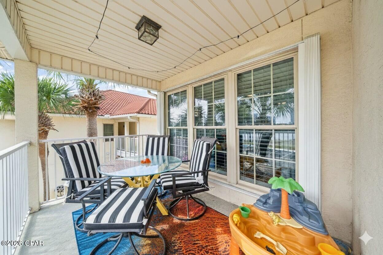 Turnkey, fully furnished, rentals on the books, and just a 2-minute walk to the sugar-white sands of Panama City Beach! Ideally located in the first building of Horizon South off Front Beach Road, this beautifully maintained condo sits directly across from the dedicated beach access. The spacious floor plan features a large kitchen perfect for entertaining, plus built-in hallway bunk beds that provide additional sleeping space for guests and added rental appeal. Relax on the oversized balcony while enjoying your morning coffee, evening sunsets, and the laid-back beach atmosphere. Horizon South offers an abundance of amenities, including 4 pools, a kiddie pool, hot tub, tennis and pickleball courts, shuffleboard, 18-hole mini golf, clubhouse, game room, and a brand-new fitness center. Whether you're looking for an investment property, vacation getaway, or full-time residence, this move-in-ready condo has it all. 

*All measurements are approximate and should be verified by buyer.*