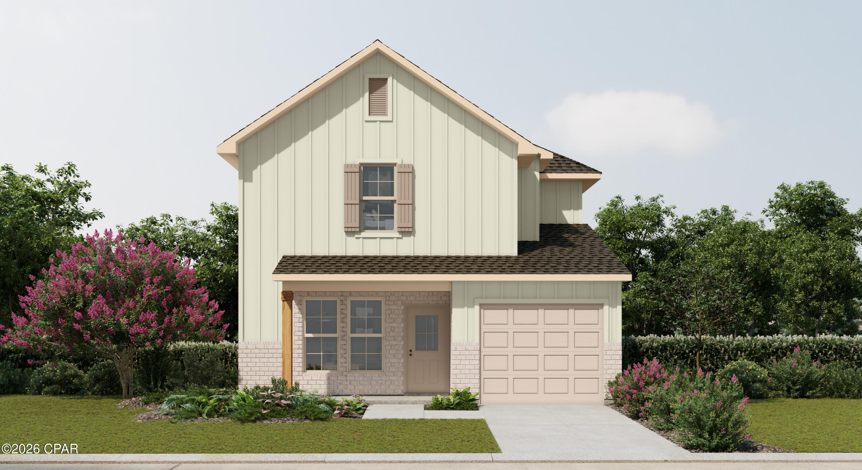 A boater friendly community, with waterfront and water view homesites, centrally located in Panama City, being within 1 mile to a wide variety of new restaurants and shops on 23rd Street and within 2 miles from the Hathaway Bridge connecting you to the sugar-white sandy beaches of Panama City Beach. Boaters and water enthusiasts will love this community where every homesite either has water frontage for a future dock or extra space within the homesite to store your boat, and a public launch within the community, starting at an attainable price point. The LELAND II G in Saltaire community offers a 5BR/3.5BA 2-story design with master bedroom on first floor and flex space upstairs. Special Features: double vanity, large shower, and walk-in closet in master bathroom, kitchen island, double vanity in 2nd bath, ensuite bathroom in bedroom, 5, covered porches, undermount sinks, custom kitchen backsplash, LED lighting, smart connect WIFI thermostat, landscaping, architectural 30-year shingles, flood lights, and more! Energy efficient features: water heater, electric kitchen appliance package, vinyl Low E windows, and more! Energy Star Partner. *PRICE SUBJECT TO CHANGE ONCE SELECTIONS ARE COMPLETE*