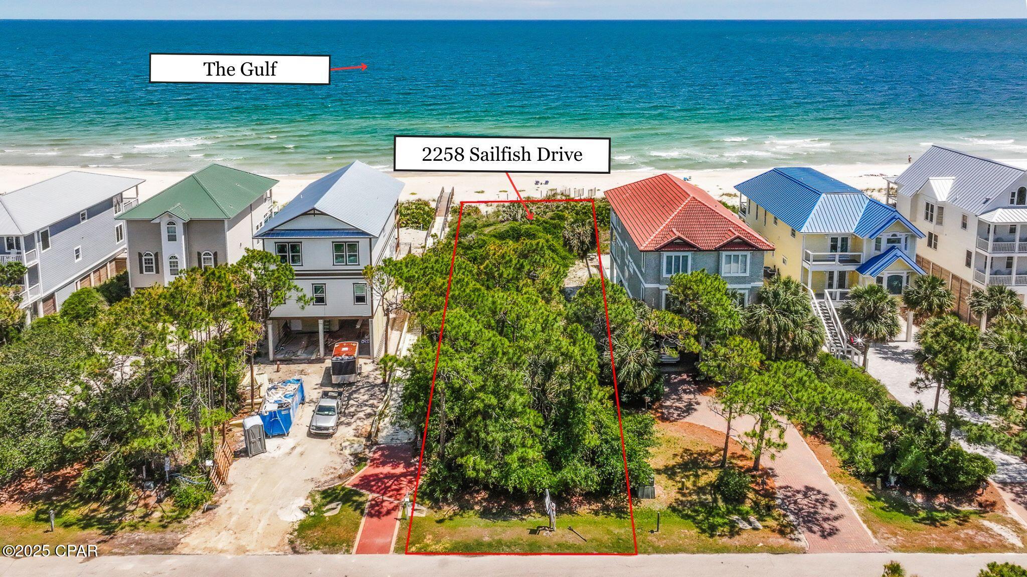 GULF FRONT!!! Discover the rare opportunity to build your dream beach retreat on this stunning Gulf-front lot in the exclusive Casa Del Mar neighborhood within the prestigious Plantation on St. George Island. This exceptional property offers an unparalleled coastal lifestyle, where pristine white sand beaches meet the sparkling waters of the Gulf of Mexico. The spectacular views of the Gulf makes it an ideal location to create your vision of a serene beach getaway, a full-time residence, or a vacation investment. Casa Del Mar is renowned for its upscale amenities, including underground utilities, a private airstrip, and 24-hour security, ensuring peace of mind and a sense of exclusivity. Immerse yourself in the tranquil beauty of St. George Island, a 22-mile barrier island known for its pet-friendly beaches, lush natural landscapes, and laid-back atmosphere. With no high-rise developments in sight, you'll experience the true essence of coastal living. Stroll along the sandy shores just steps from your future doorstep, or take a leisurely walk to Bob Sikes Cut, where you can fish from the rocks or watch the breathtaking sunset over Little St. George Island. Don't miss your chance to own a piece of paradise in one of Florida's most sought-after coastal communities. Call for your private tour & LIVE THE BEACH LIFE!